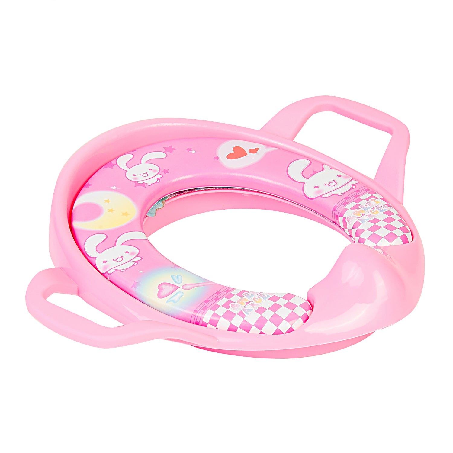 Rabbit Love Pink Potty Seat With Handle - Baby Moo