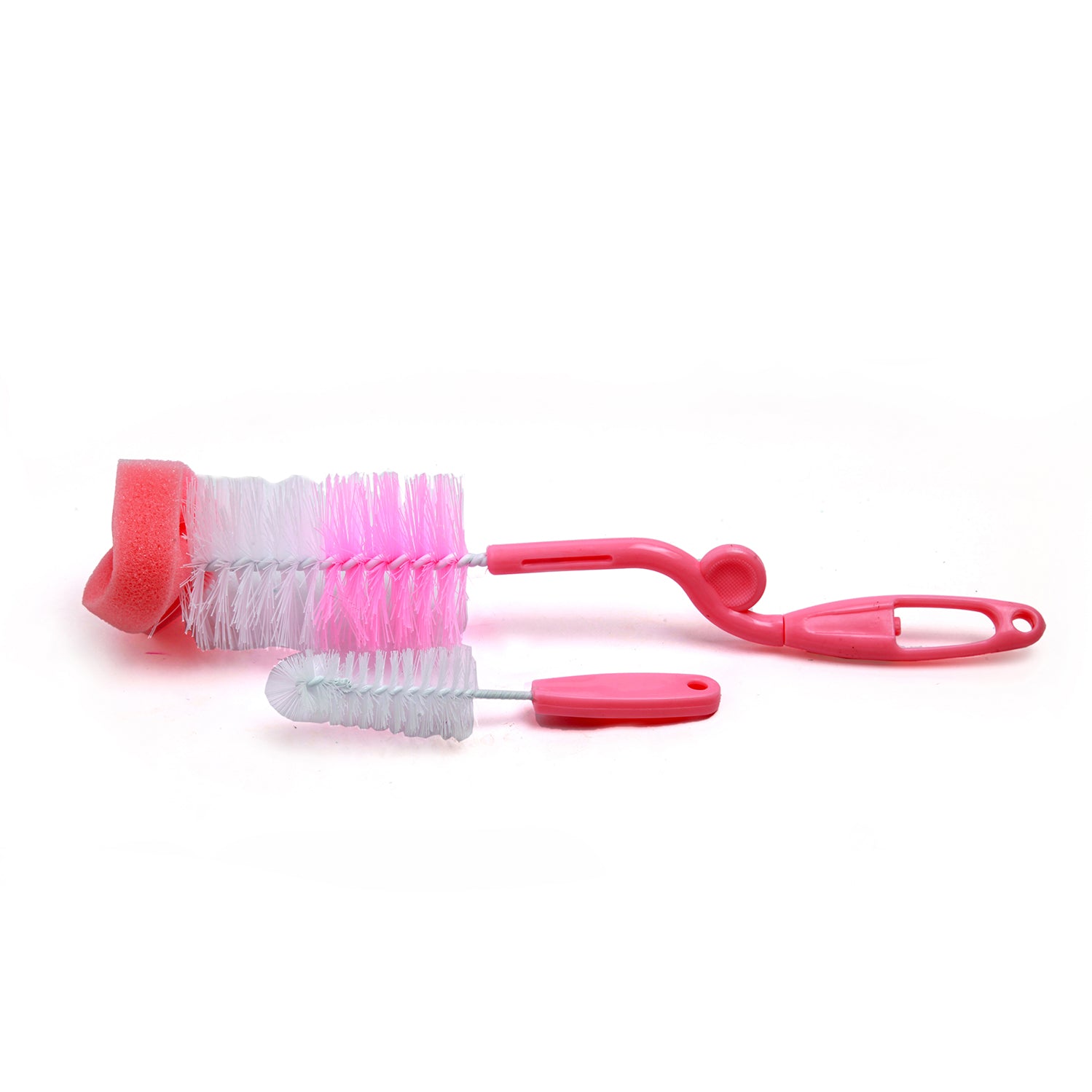 Twist And Turn Pink Bottle And Nipple Cleaning Brush Set of 2 - Baby Moo