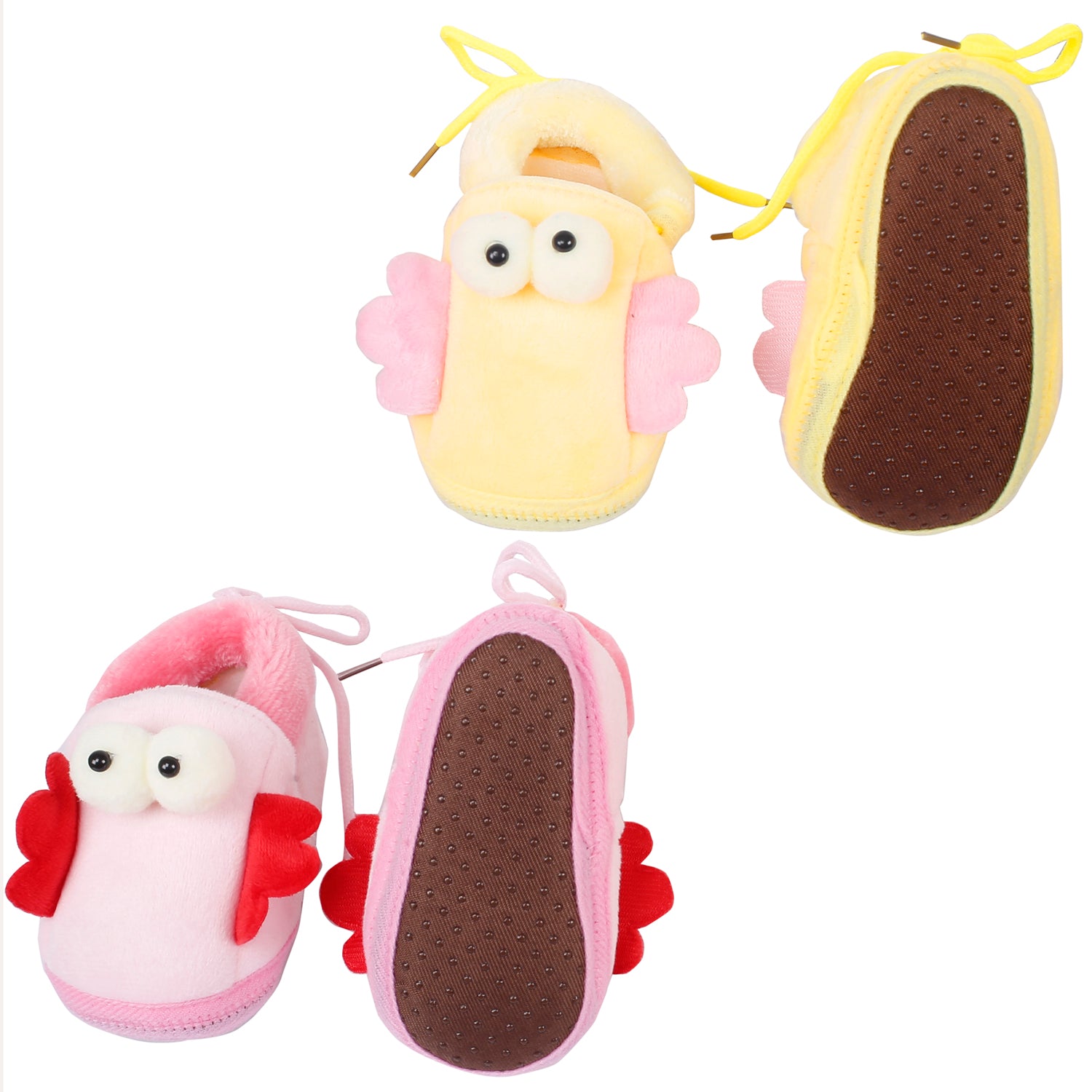Little Birdies Yellow And Pink 2 Pk Booties - Baby Moo