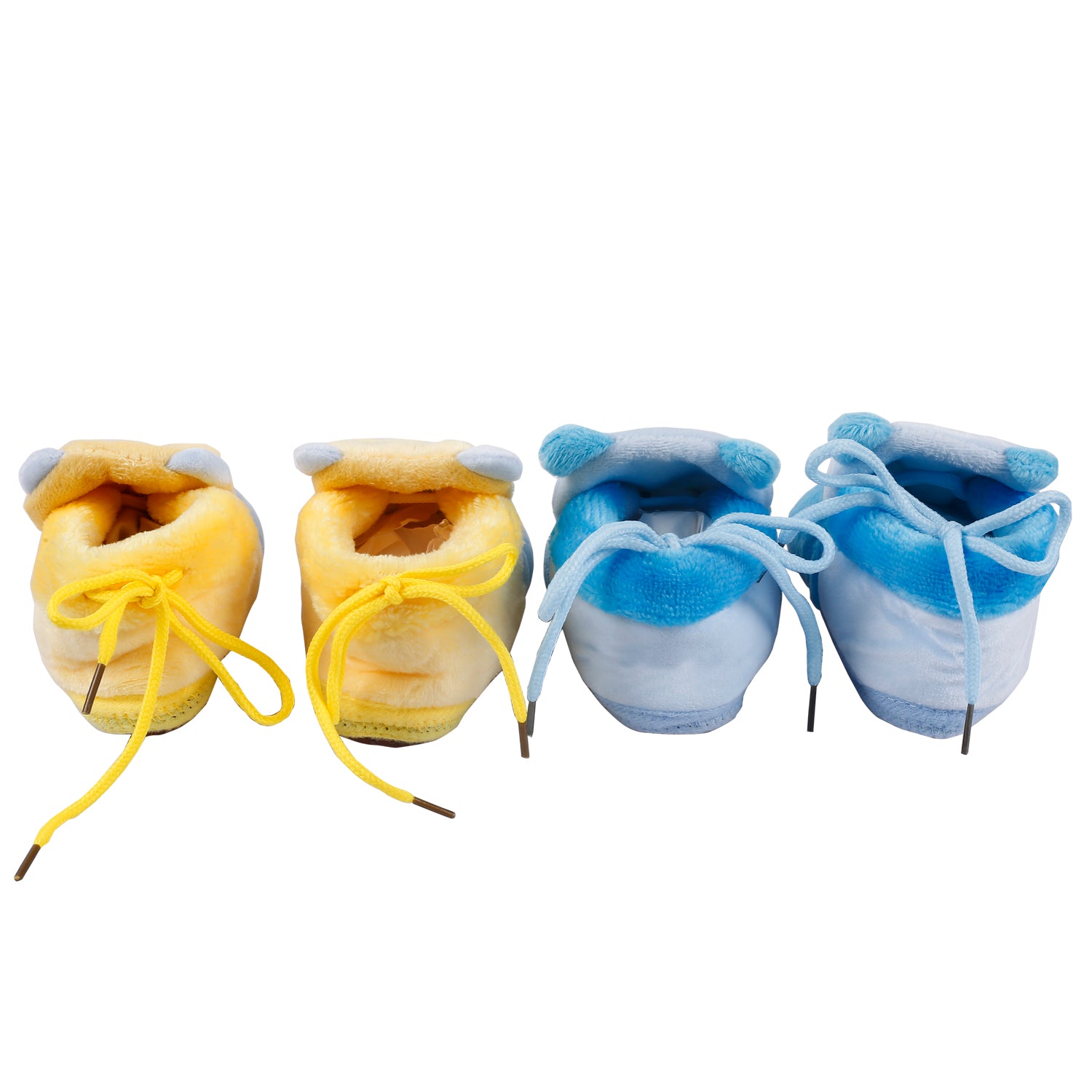 Cuddly Bear Blue And Yellow 2 Pk Booties - Baby Moo