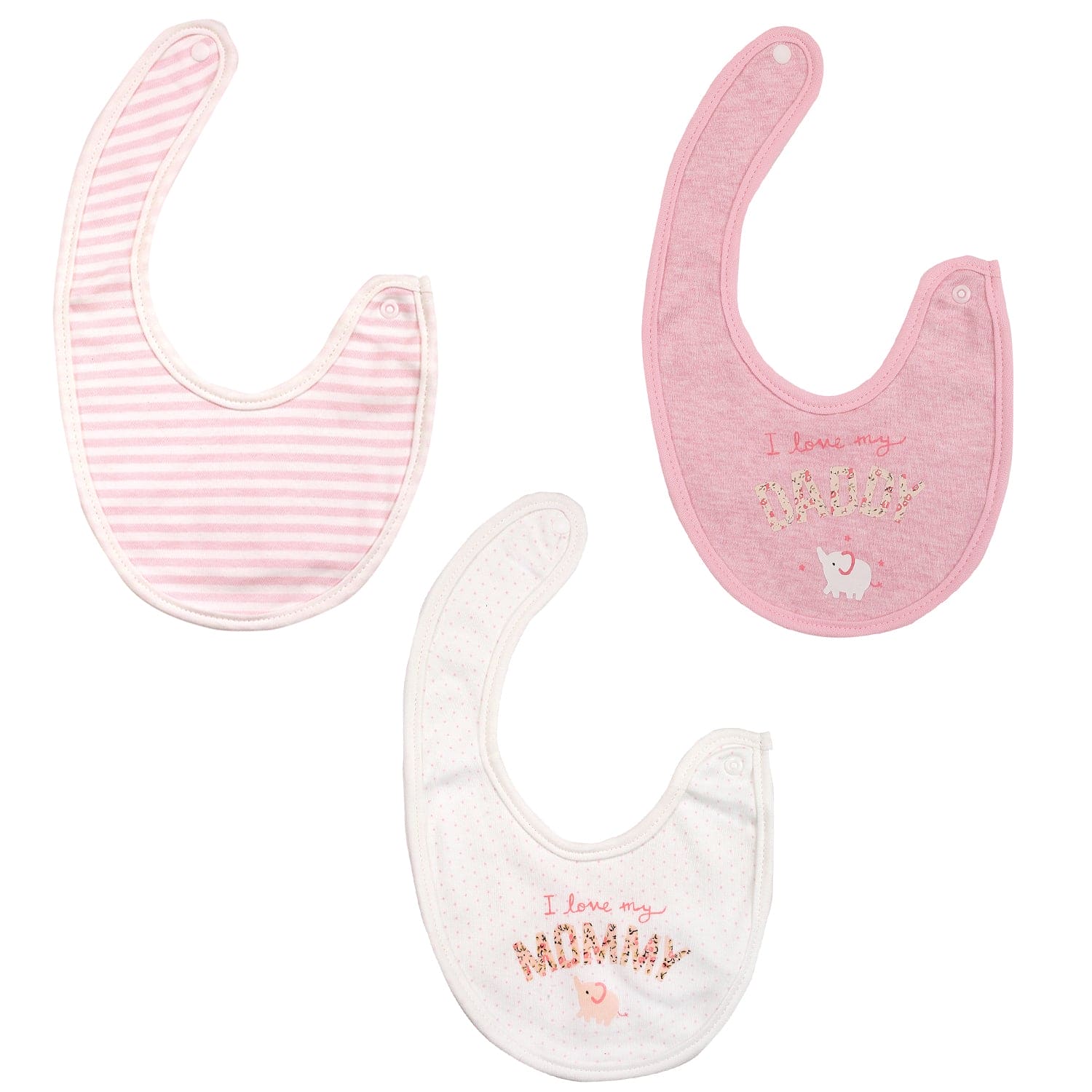 Mommy And Daddy's Princess Pink 3 Pk Bibs - Baby Moo