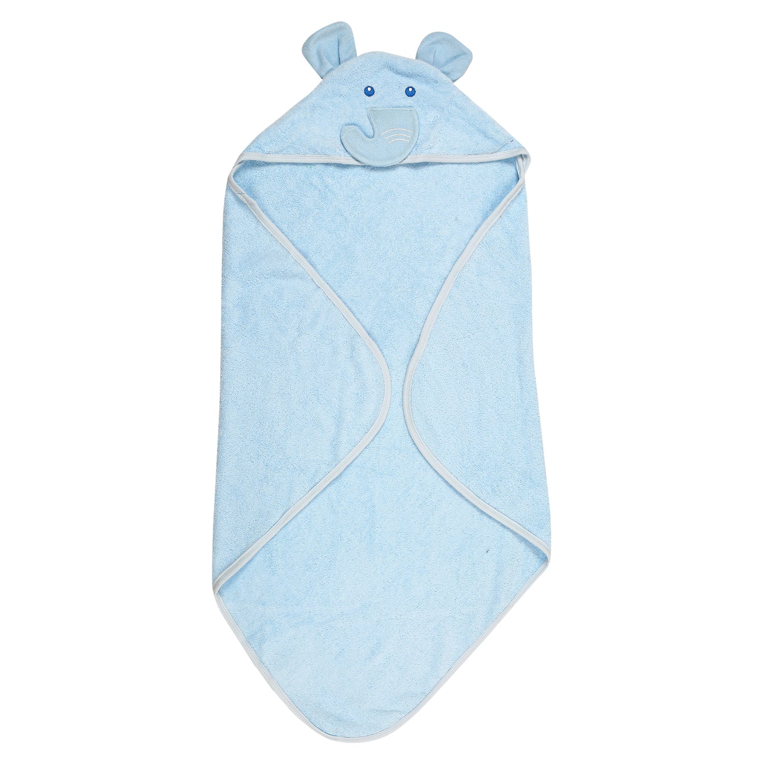 Elephant Light Blue Hooded Towel - Baby Moo