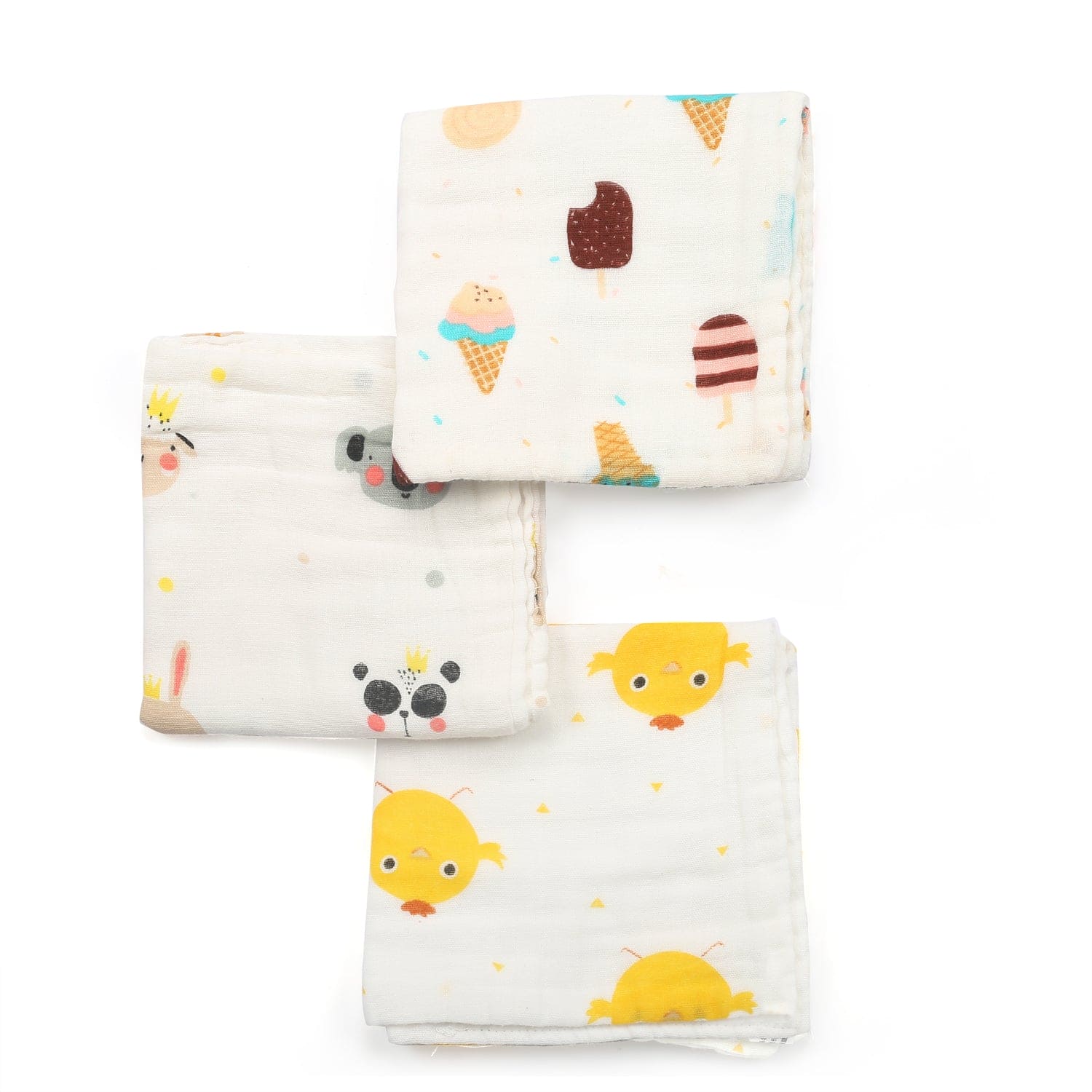 So Sweet Multicolour 3 Pk Large Muslin Napkin - Baby Moo