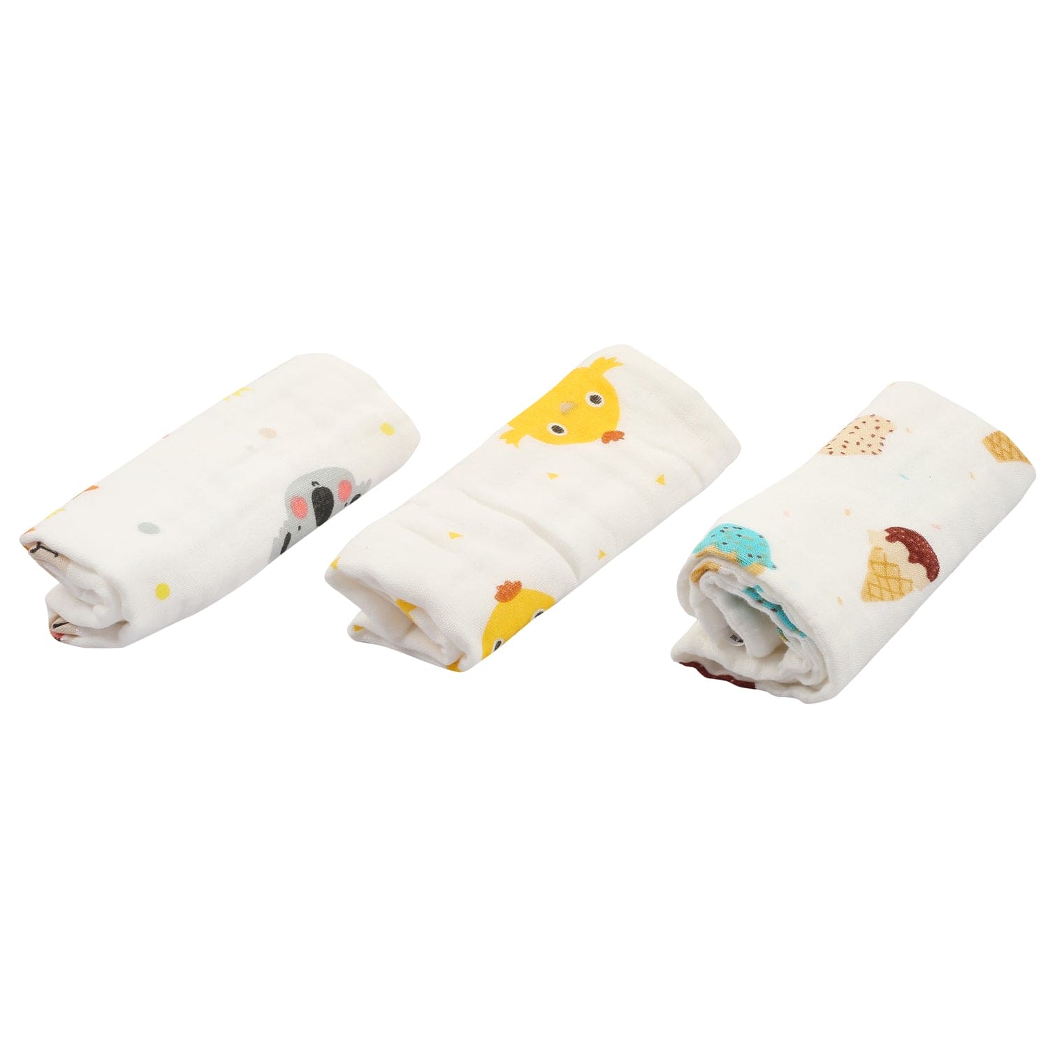 So Sweet Multicolour 3 Pk Large Muslin Napkin - Baby Moo
