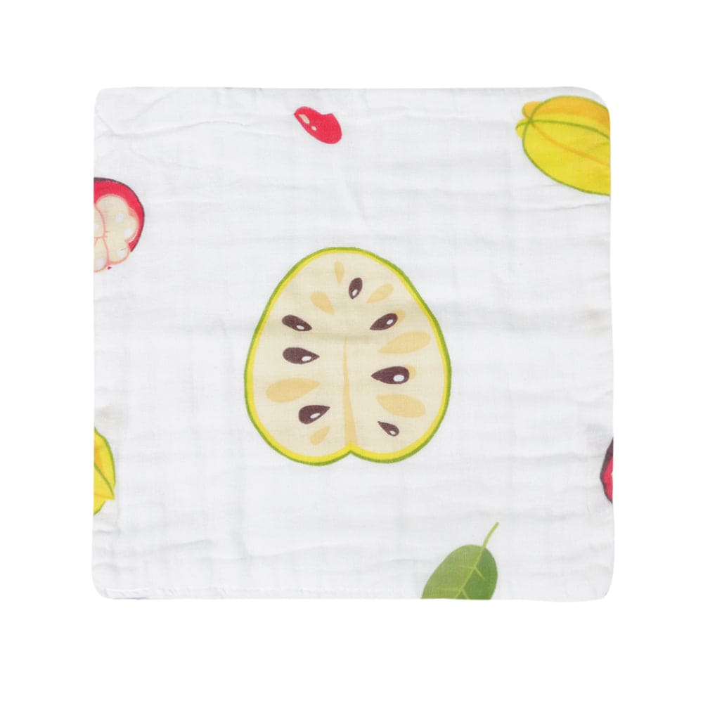 Fresh & Fruity Multicolour 3 Pk Small Muslin Napkin - Baby Moo