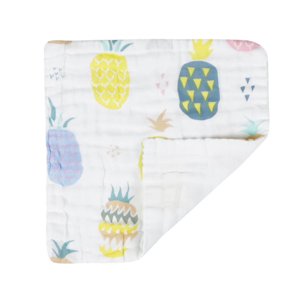 Fresh & Fruity Multicolour 3 Pk Small Muslin Napkin - Baby Moo