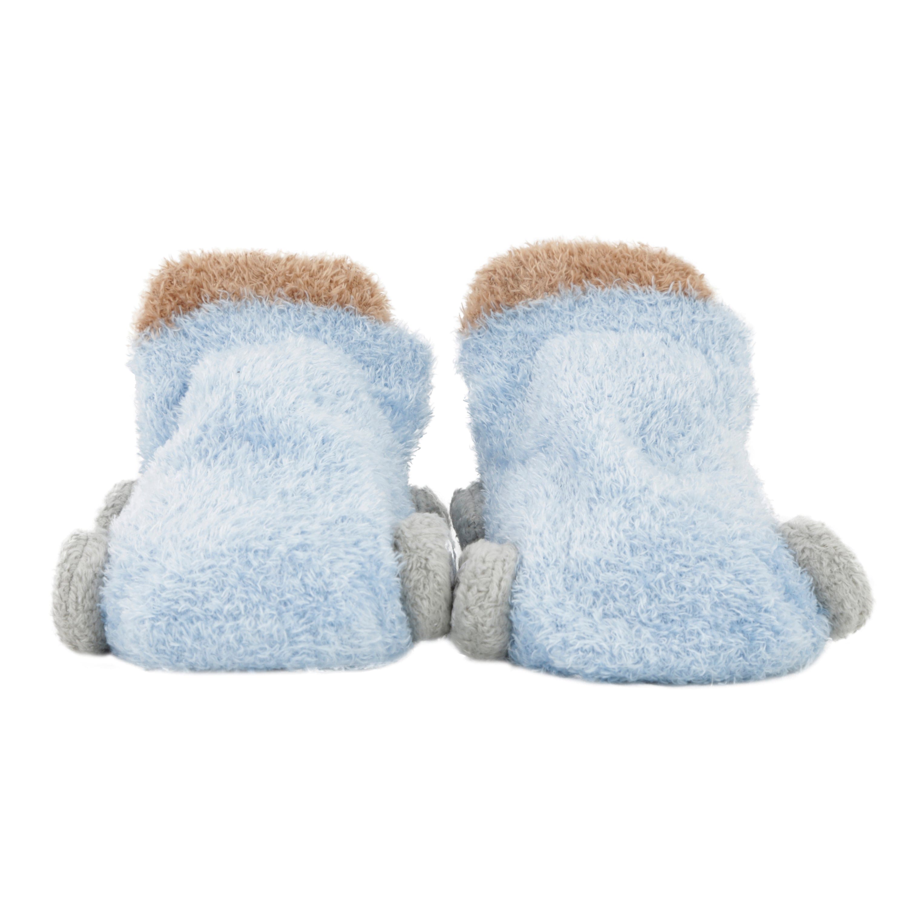 Socks On Wheels Brown And Light Blue 2 Pk - Baby Moo