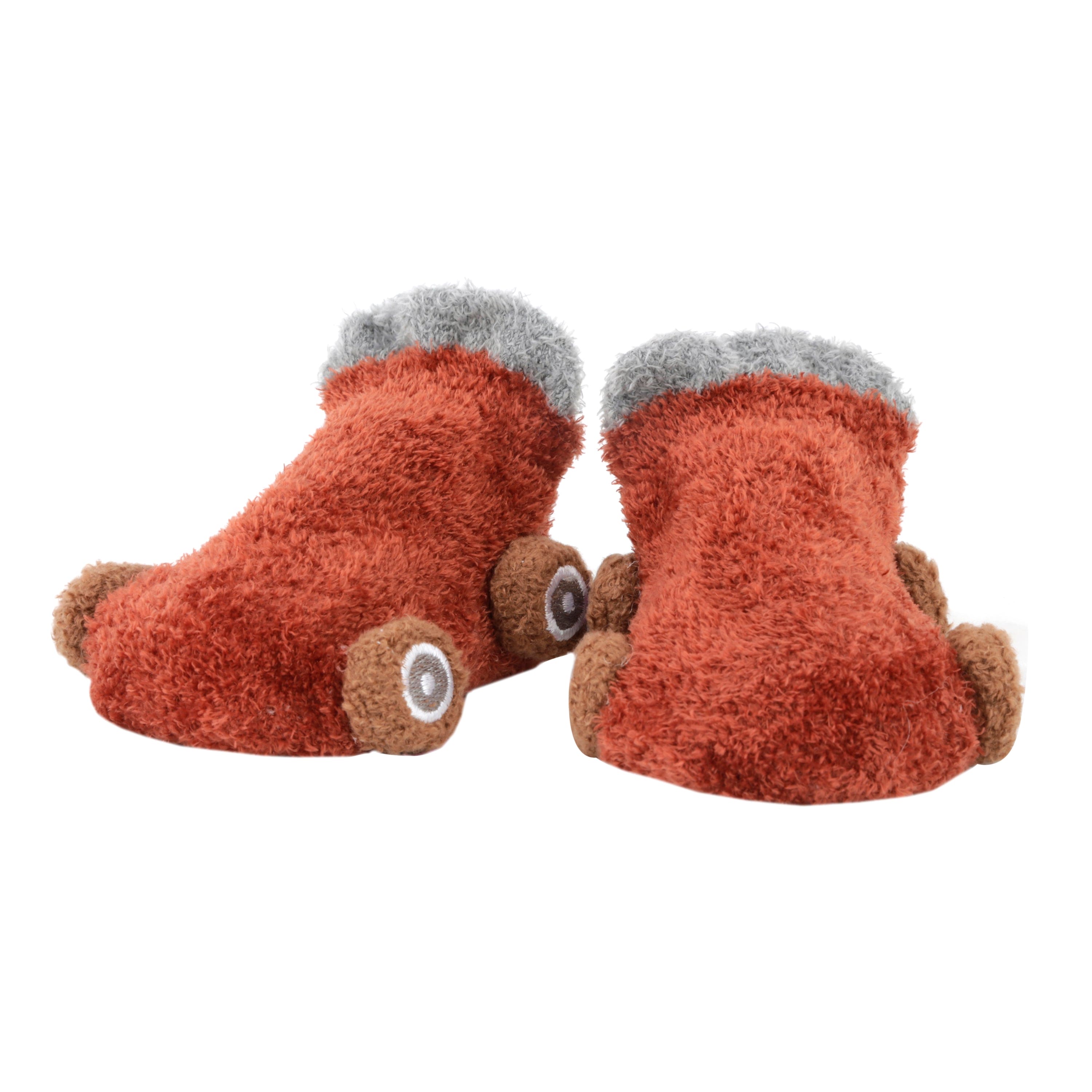 Socks On Wheels Brown And Light Blue 2 Pk - Baby Moo