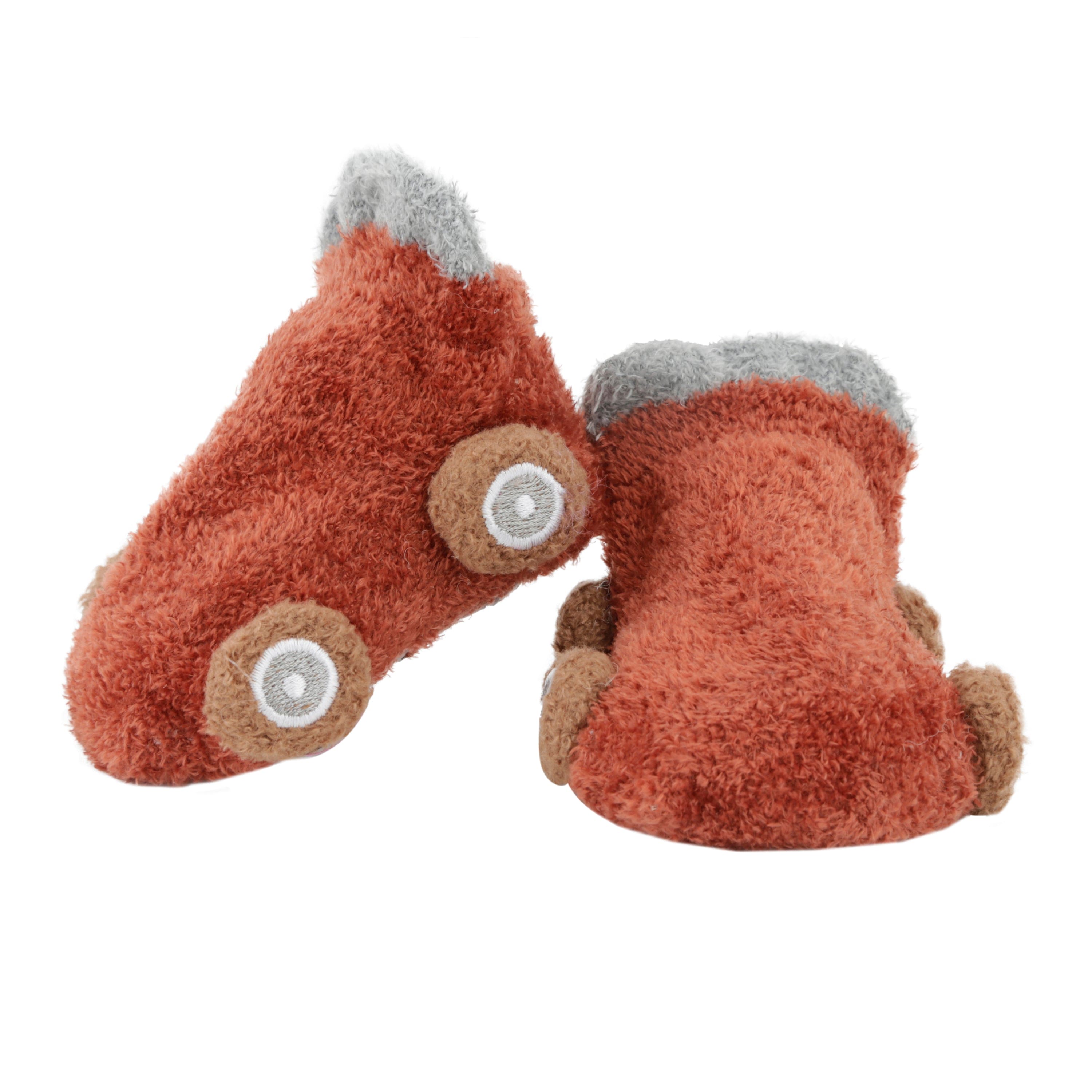 Socks On Wheels Brown And Light Blue 2 Pk - Baby Moo