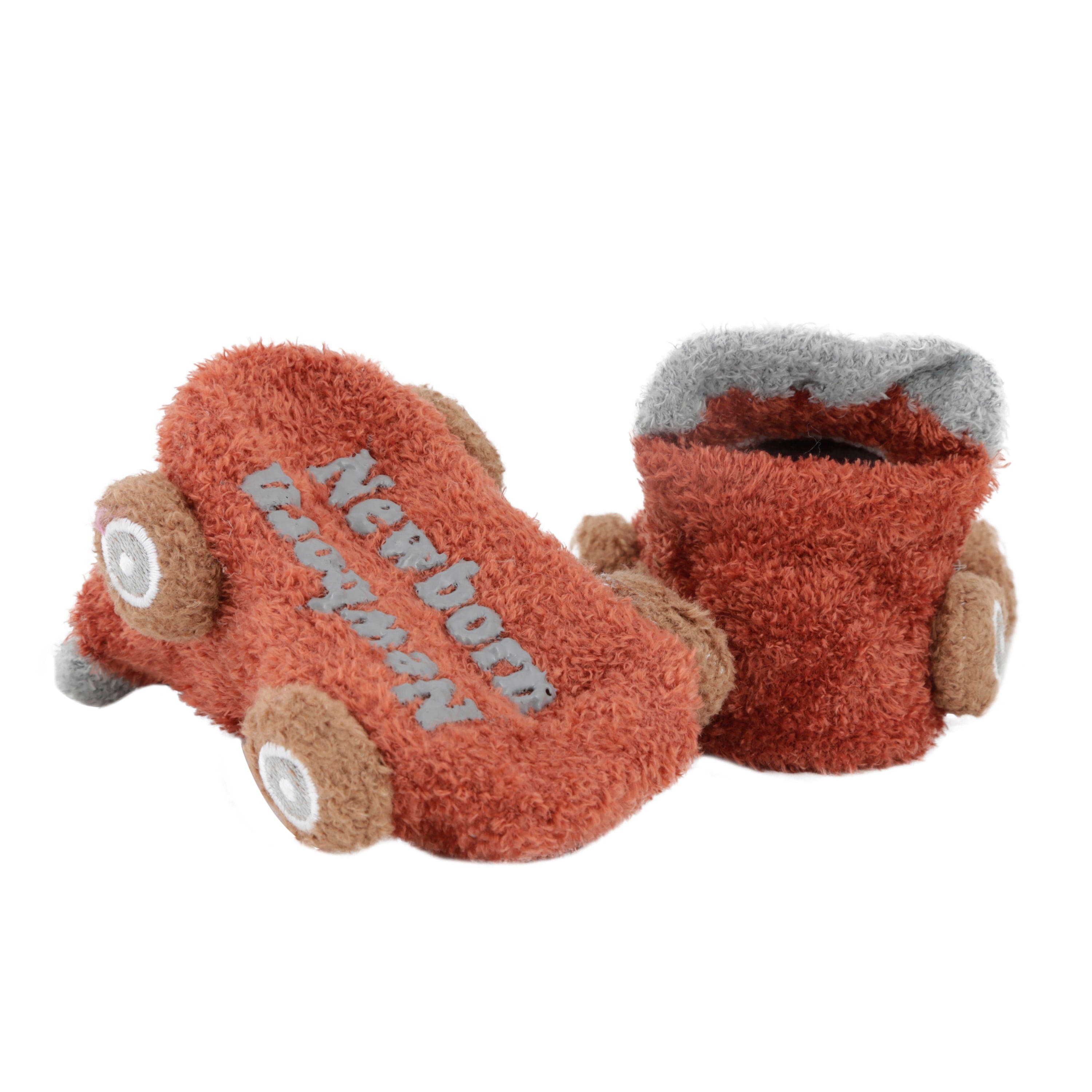 Socks On Wheels Brown And Light Blue 2 Pk - Baby Moo