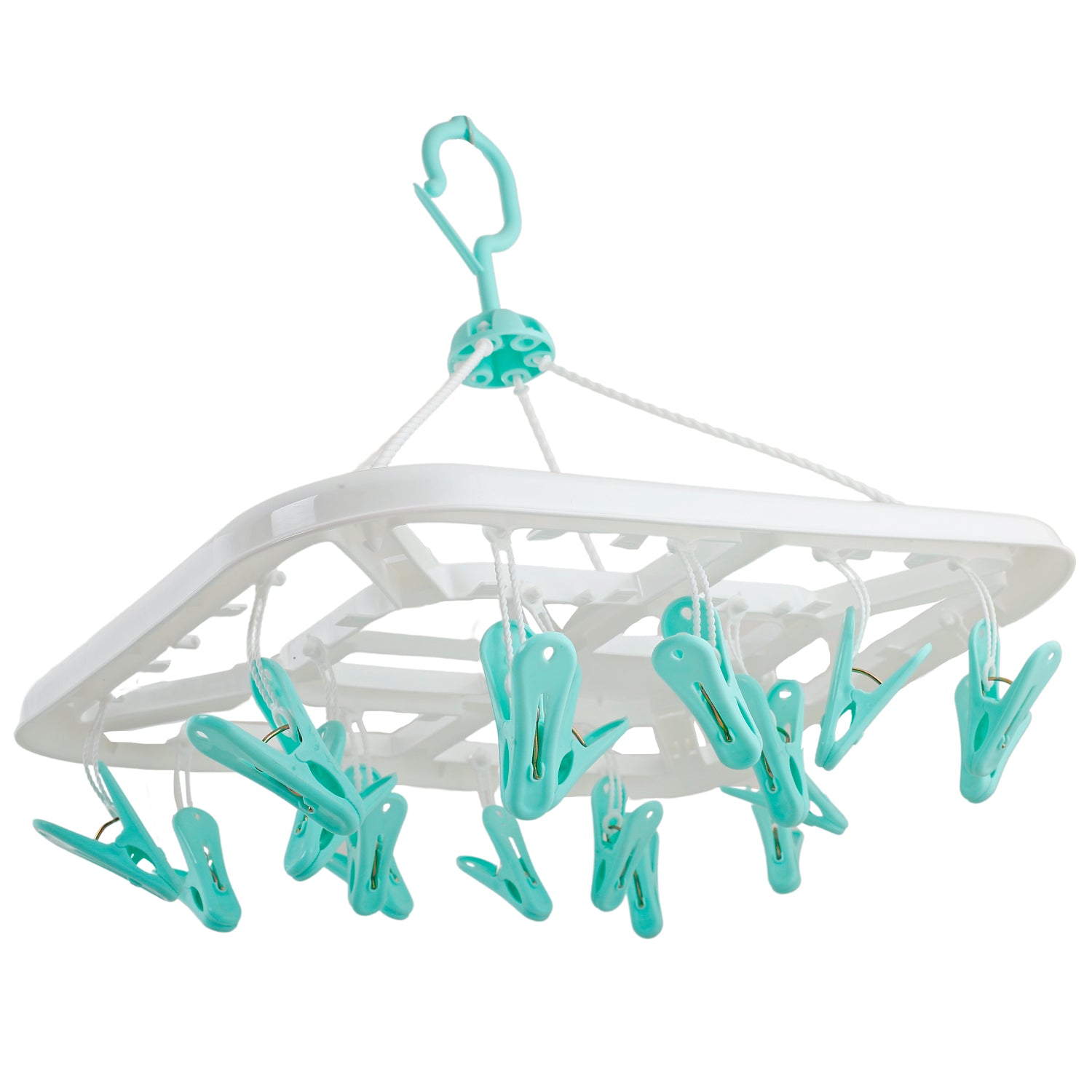 Turquoise Premium Square Clip Hanger - Baby Moo