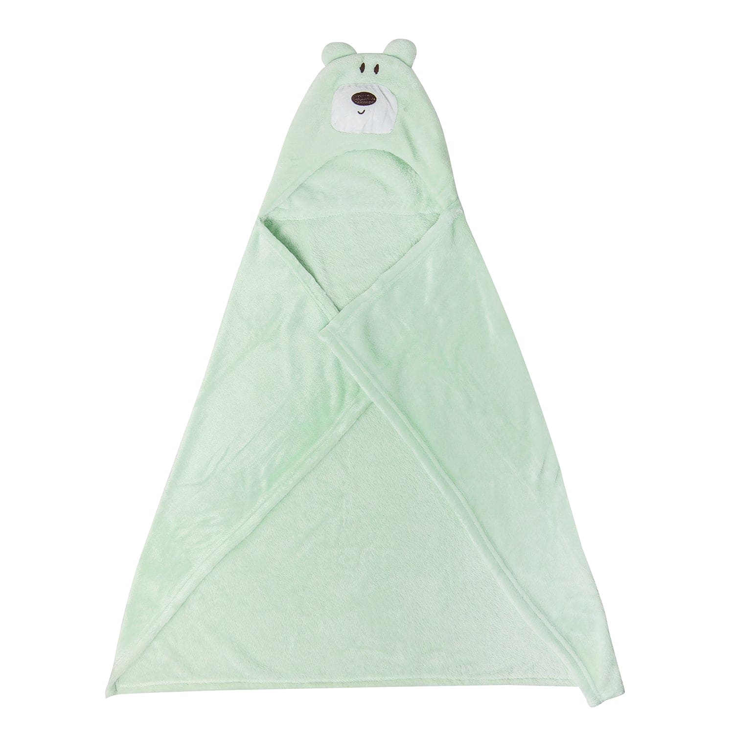 Bear Soft Cozy Hooded Blanket Mint Green - Baby Moo