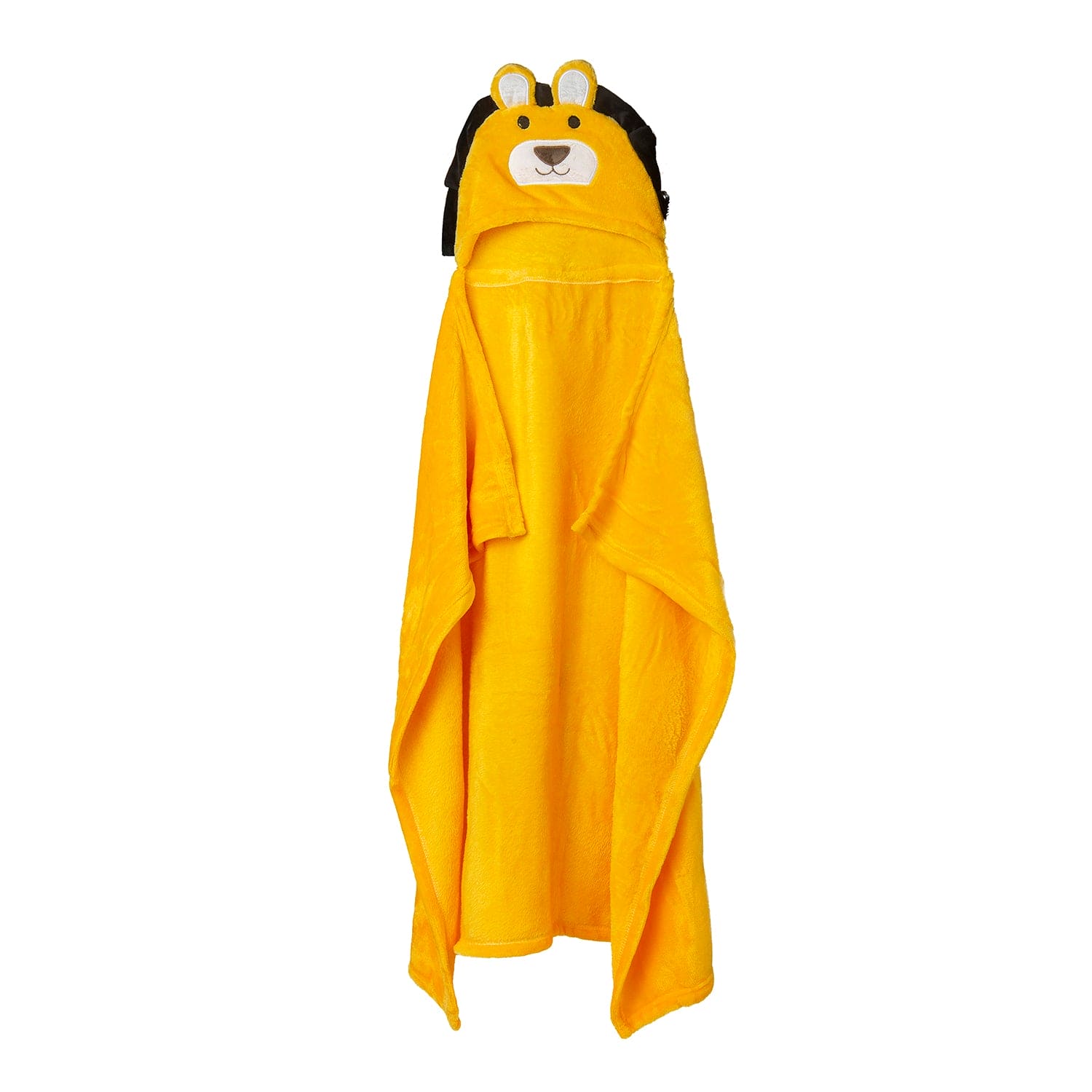 Lion Soft Cozy Hooded Blanket Yellow - Baby Moo