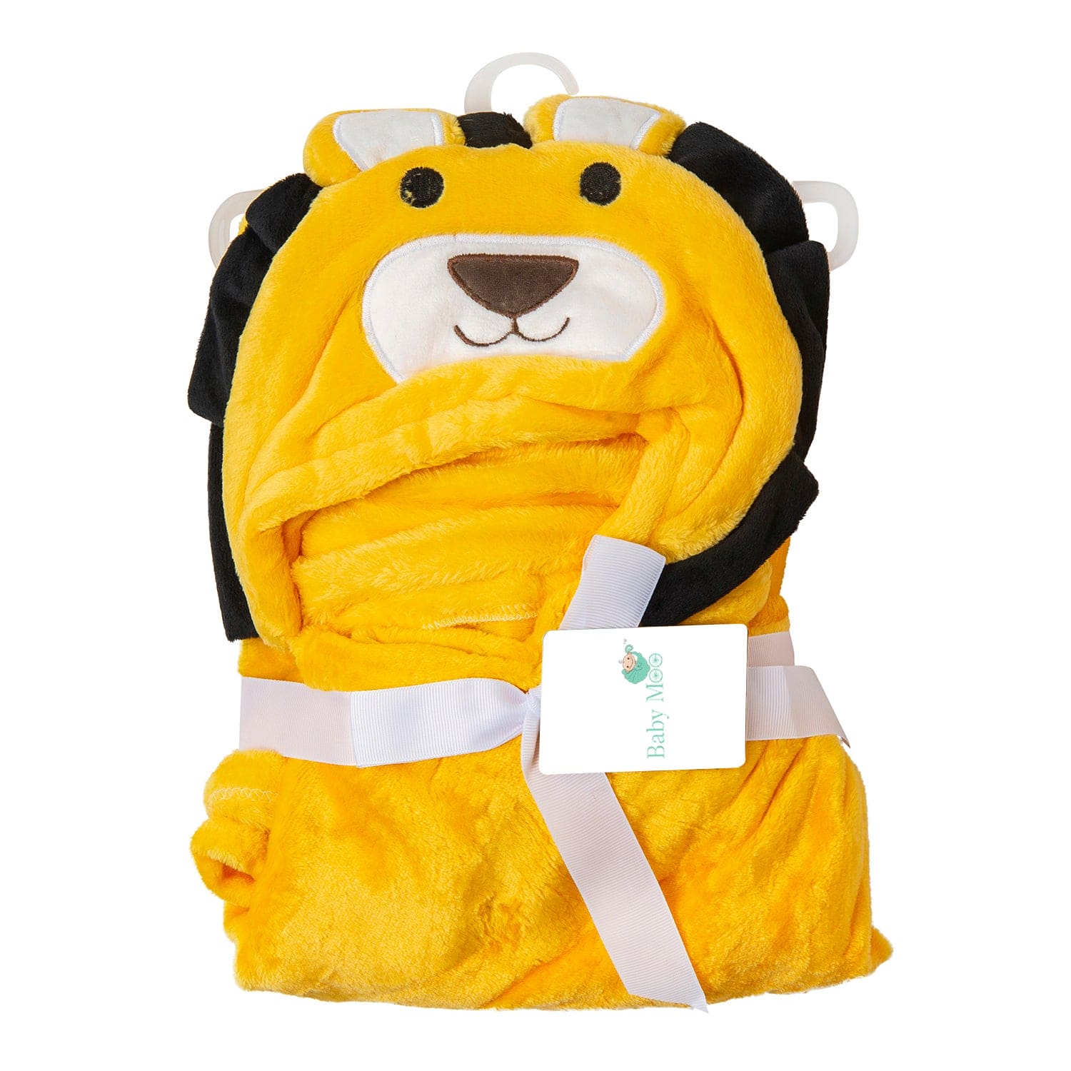 Lion Soft Cozy Hooded Blanket Yellow - Baby Moo