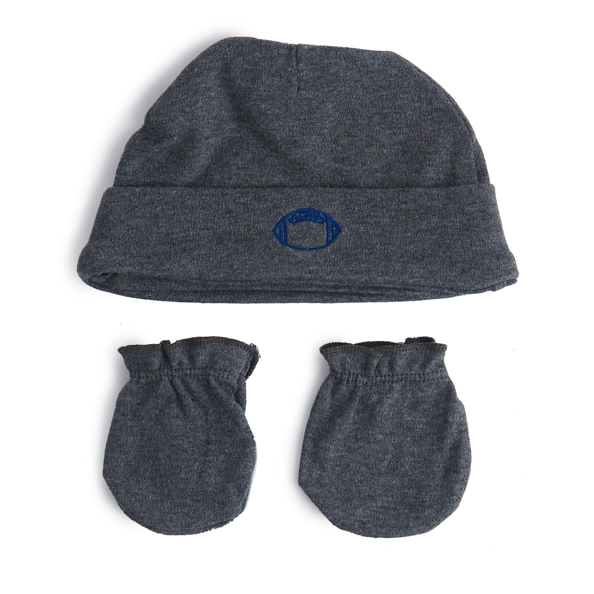 Future Sports Star Blue Set Of 3 Caps And 2 Mittens - Baby Moo