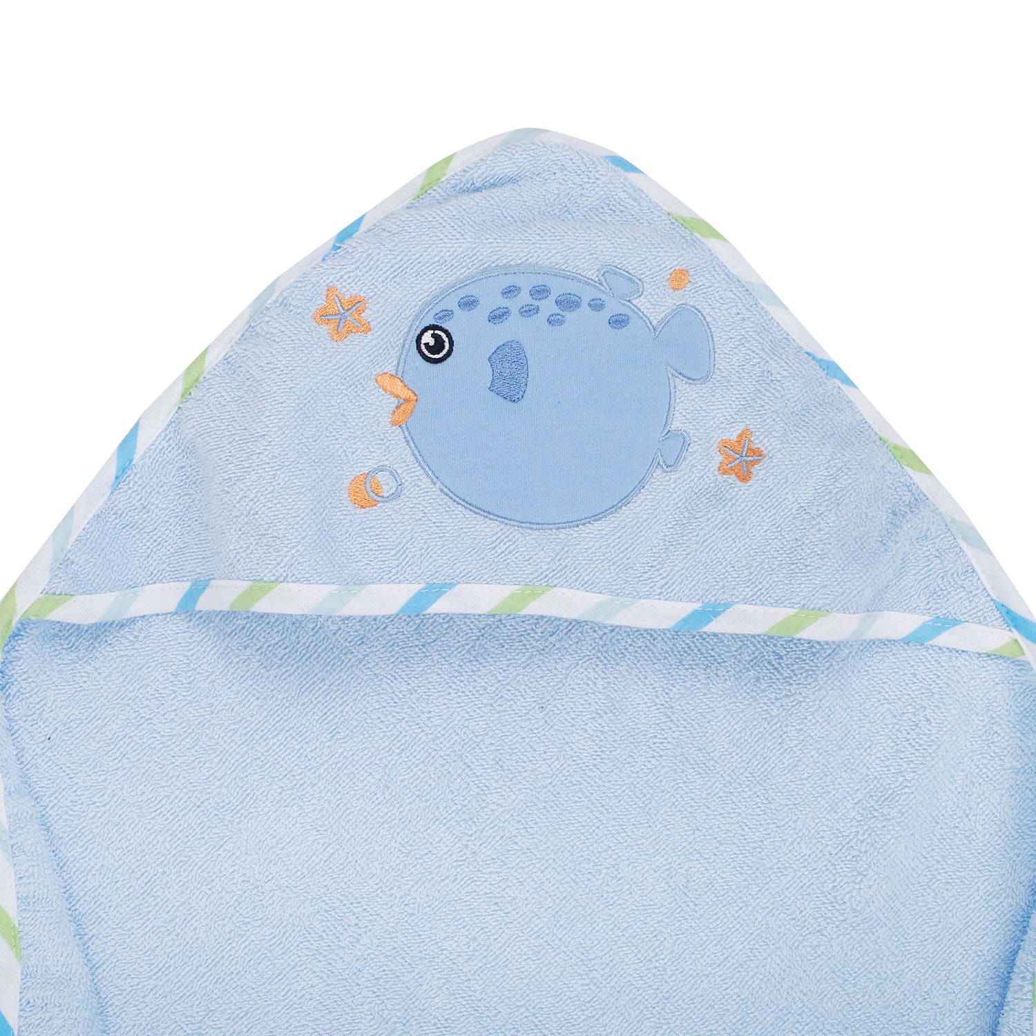 Fishy Blue Hooded Towel - Baby Moo