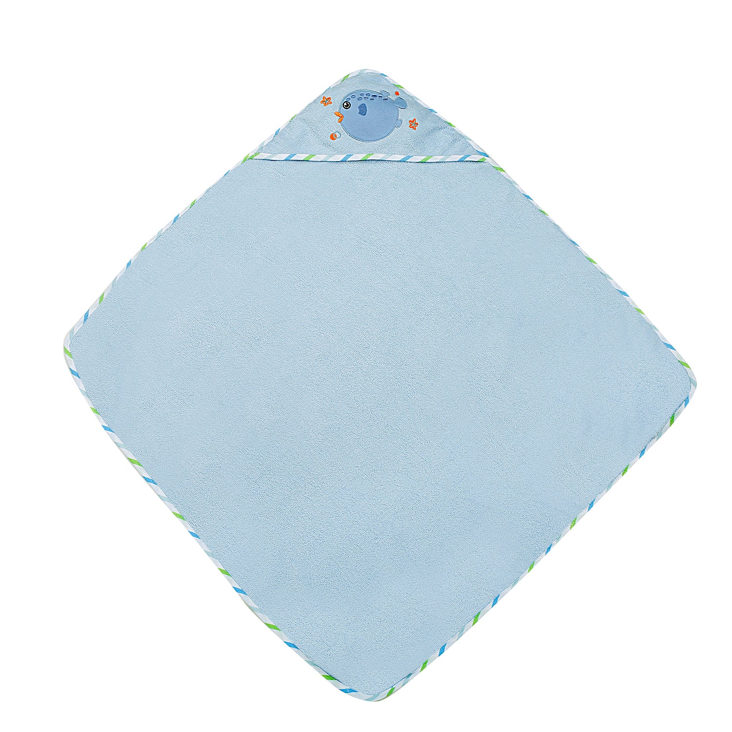 Fishy Blue Hooded Towel - Baby Moo