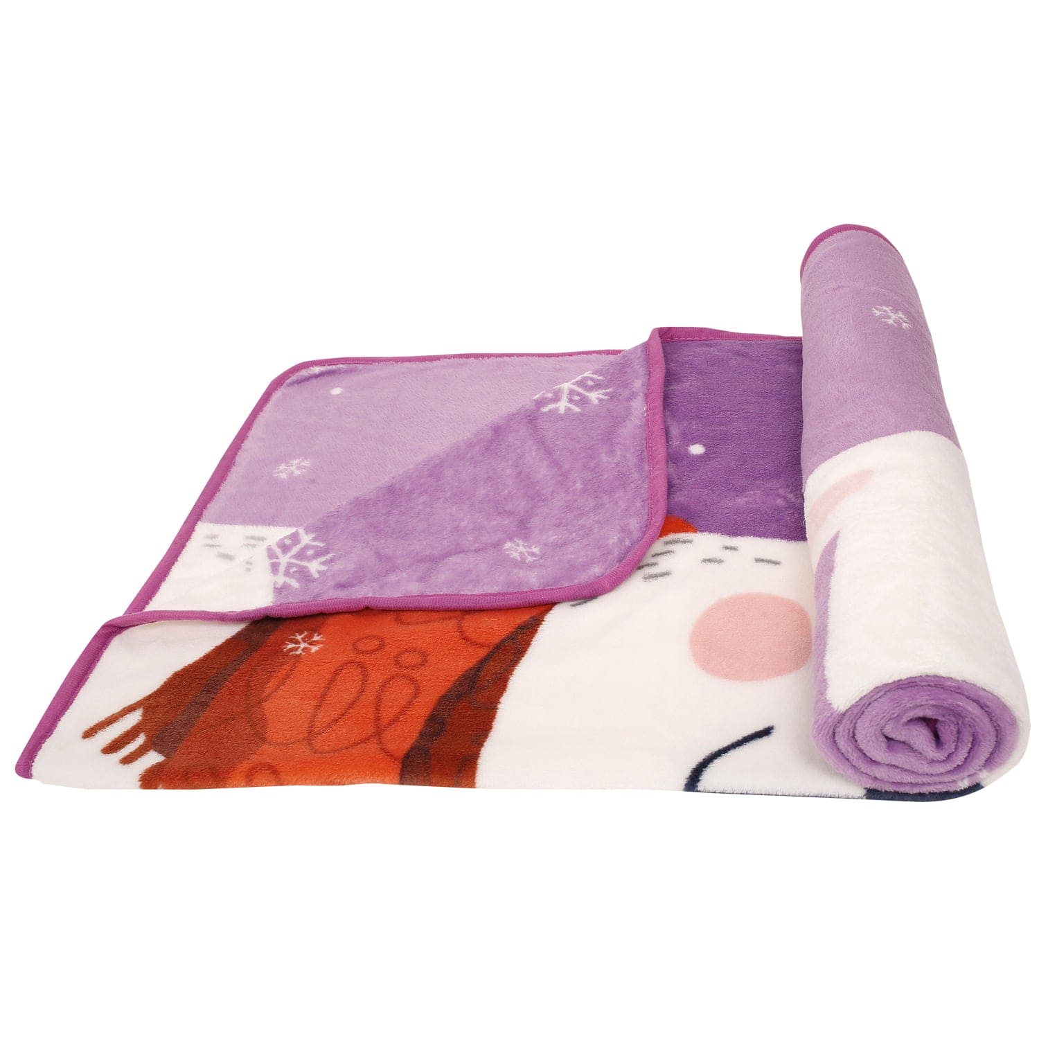 I Love Rabbits Purple One Ply Blanket - Baby Moo