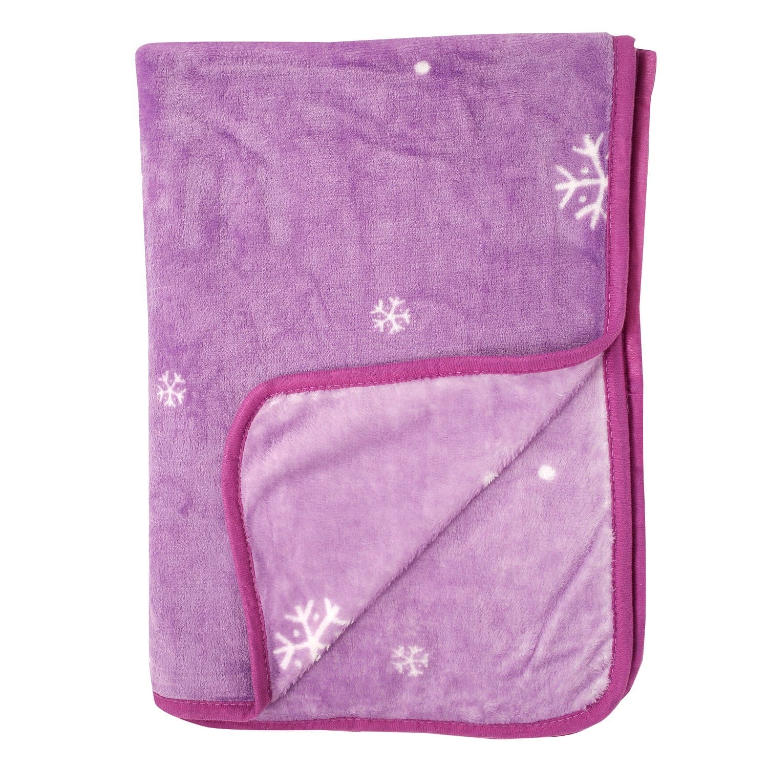 I Love Rabbits Purple One Ply Blanket - Baby Moo