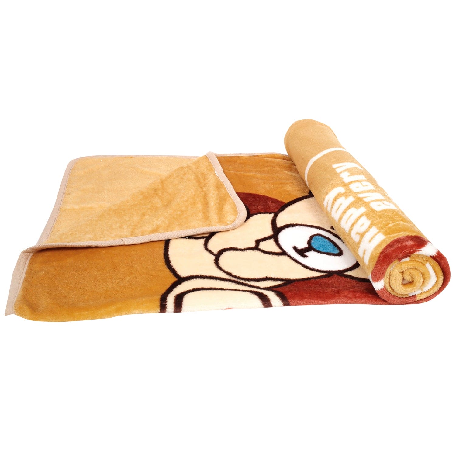 Lucky Bear Brown One Ply Blanket - Baby Moo