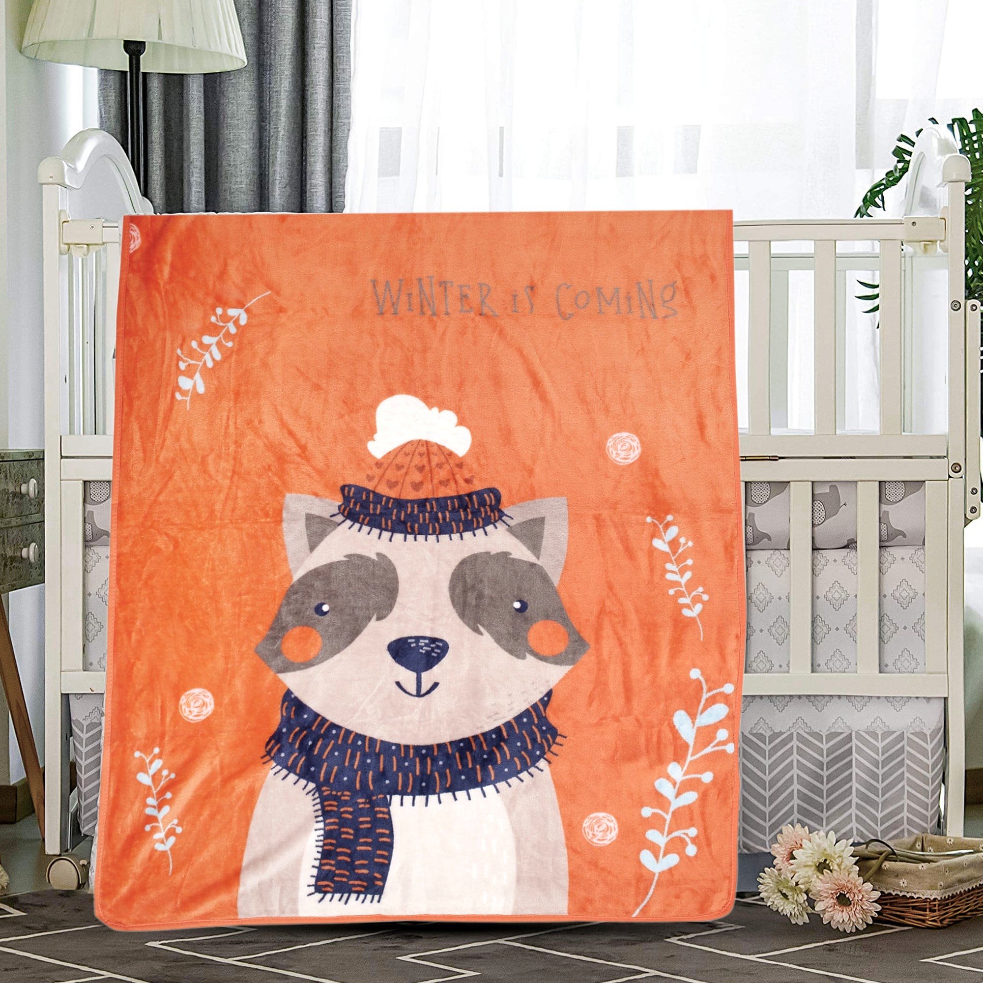 Winter Is Coming Orange One Ply Blanket - Baby Moo