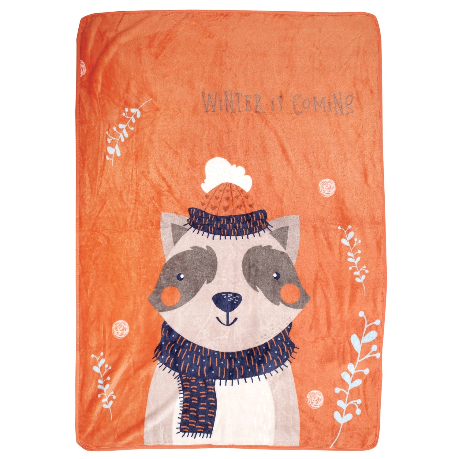 Winter Is Coming Orange One Ply Blanket - Baby Moo