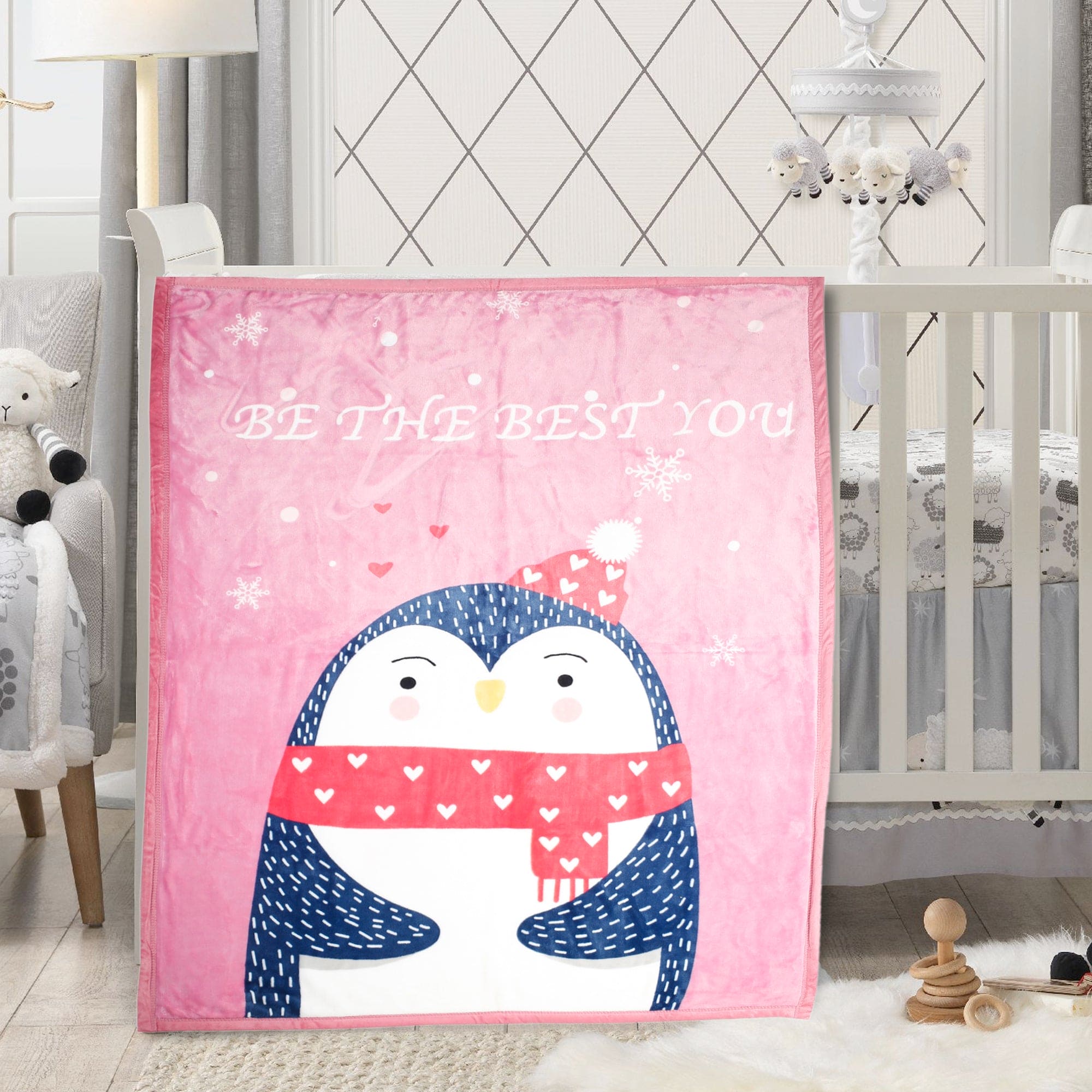 Be The Best You Pink Two-Ply Blanket - Baby Moo