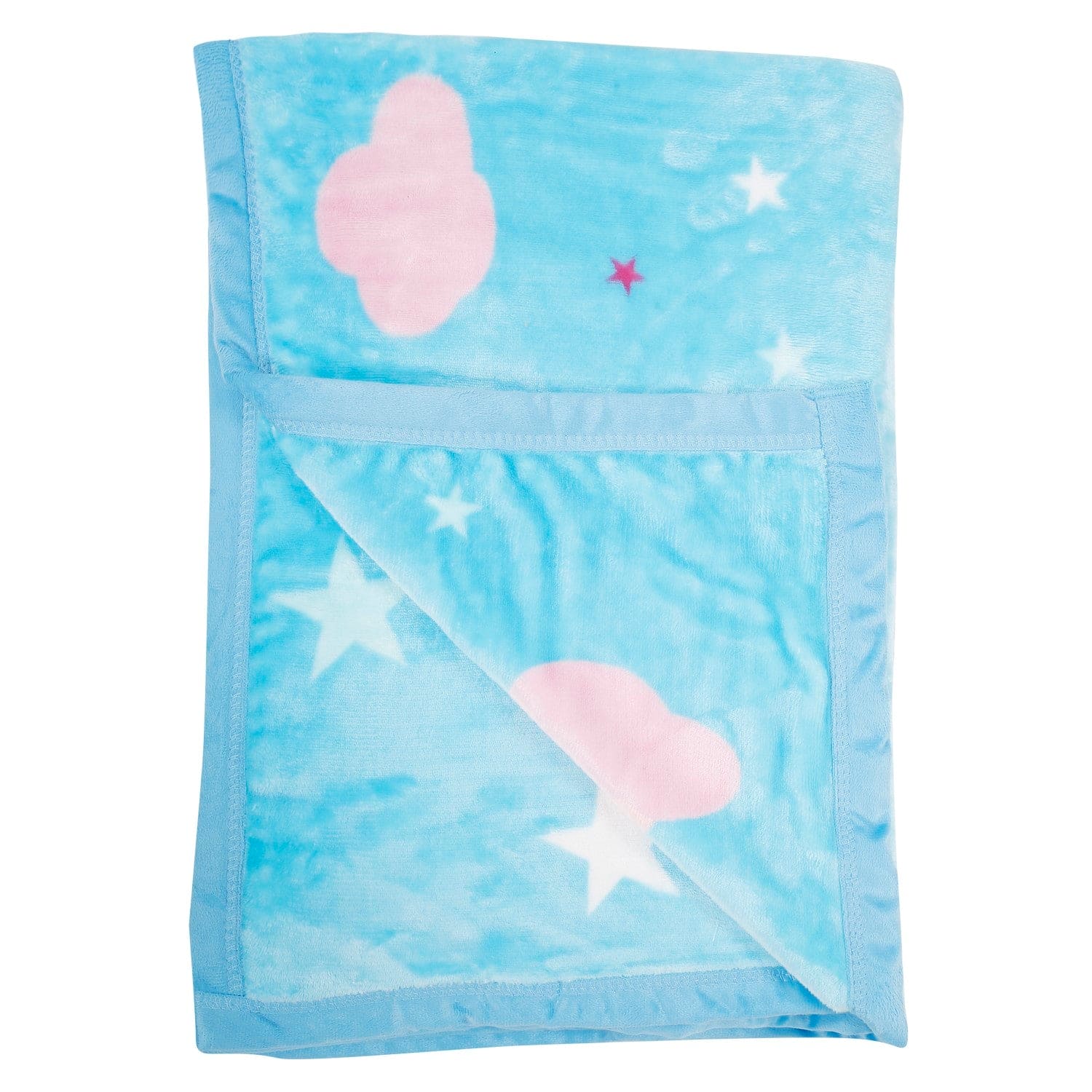 Magical Unicorn Blue Two-Ply Blanket - Baby Moo