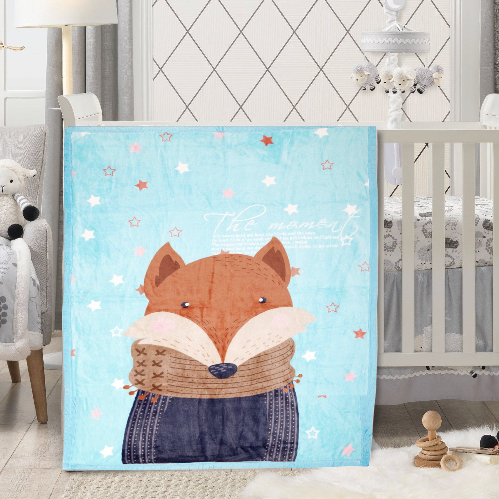 Perfect Star Moment Blue Two-Ply Blanket