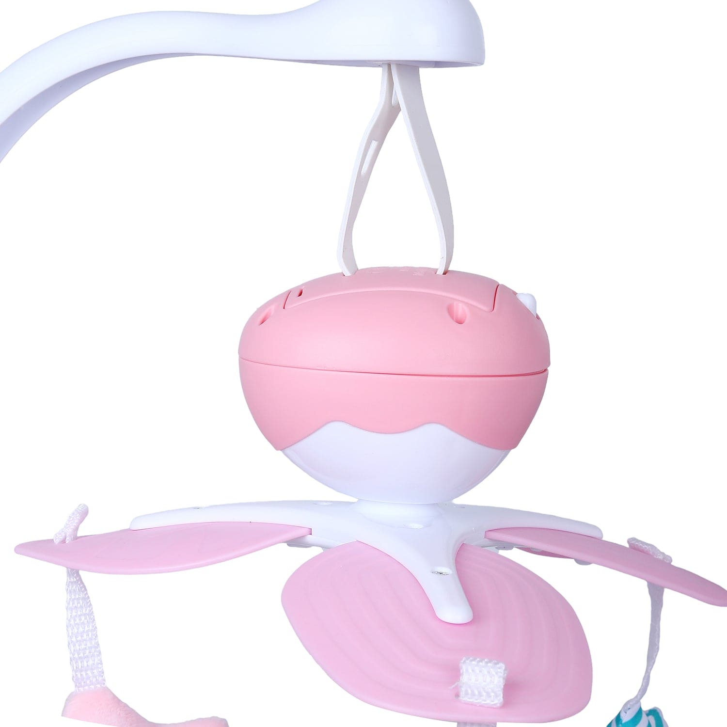 Sleepy Star Premium Electric Musical Bed Cot Mobile With Hanging Rattles - Pink - Baby Moo