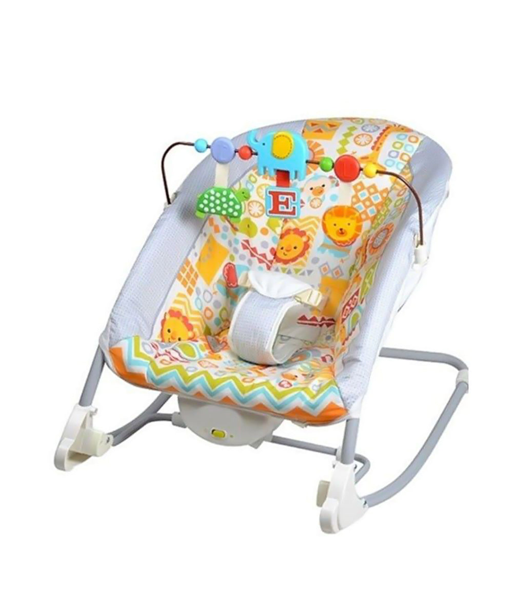Jungle Friends Soothing Vibrations Bouncer Rocker  - White - Baby Moo