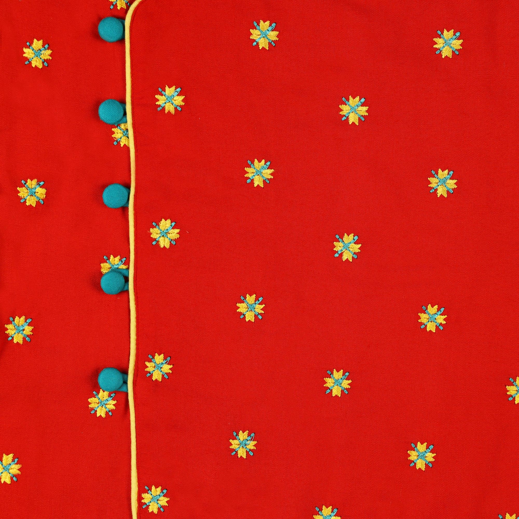 Kicks & Crawl Festive Red Angrakha Dhoti Kurta Set - Baby Moo