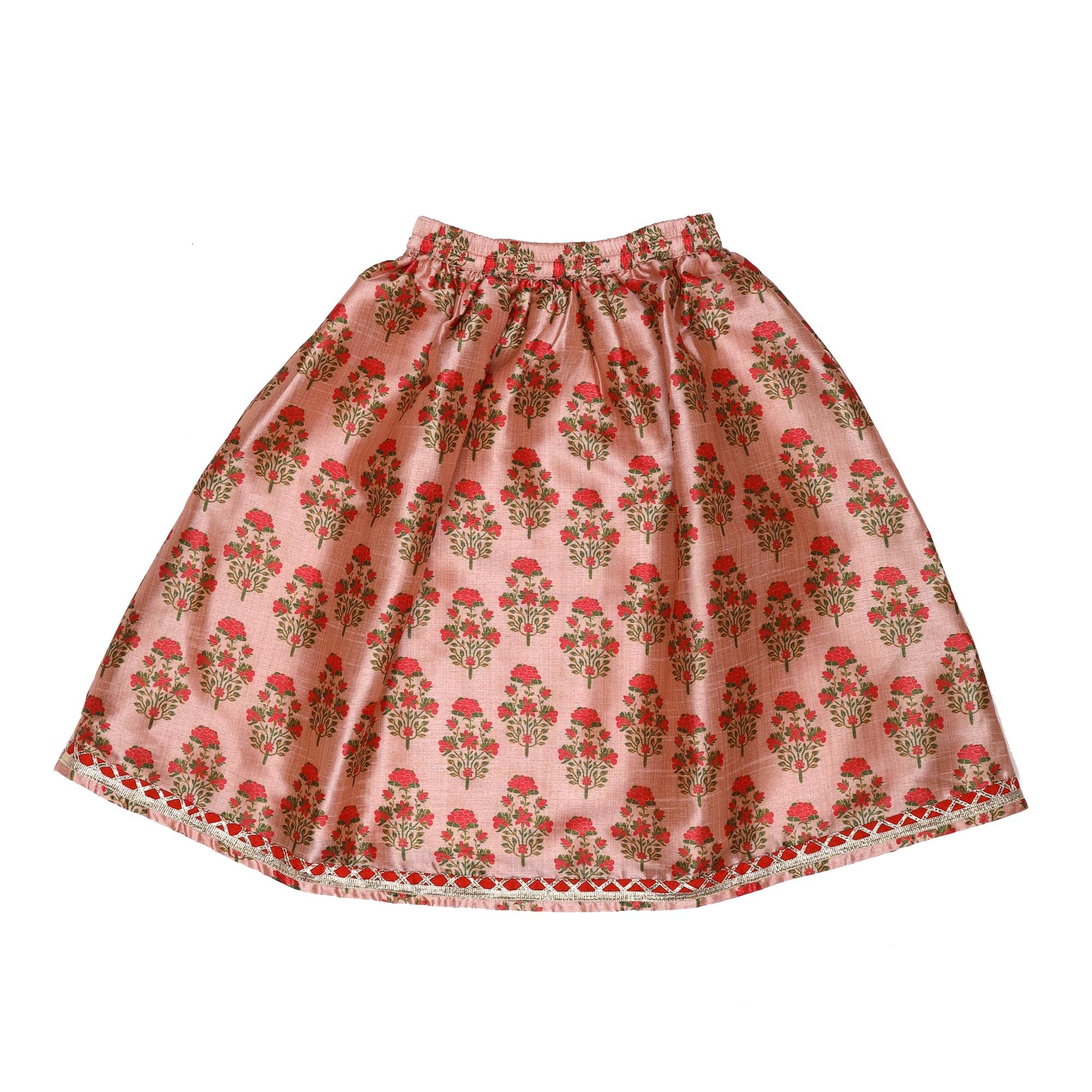 Kicks & Crawl Rosy Red Lehenga, Blouse & Dupatta Set - Baby Moo