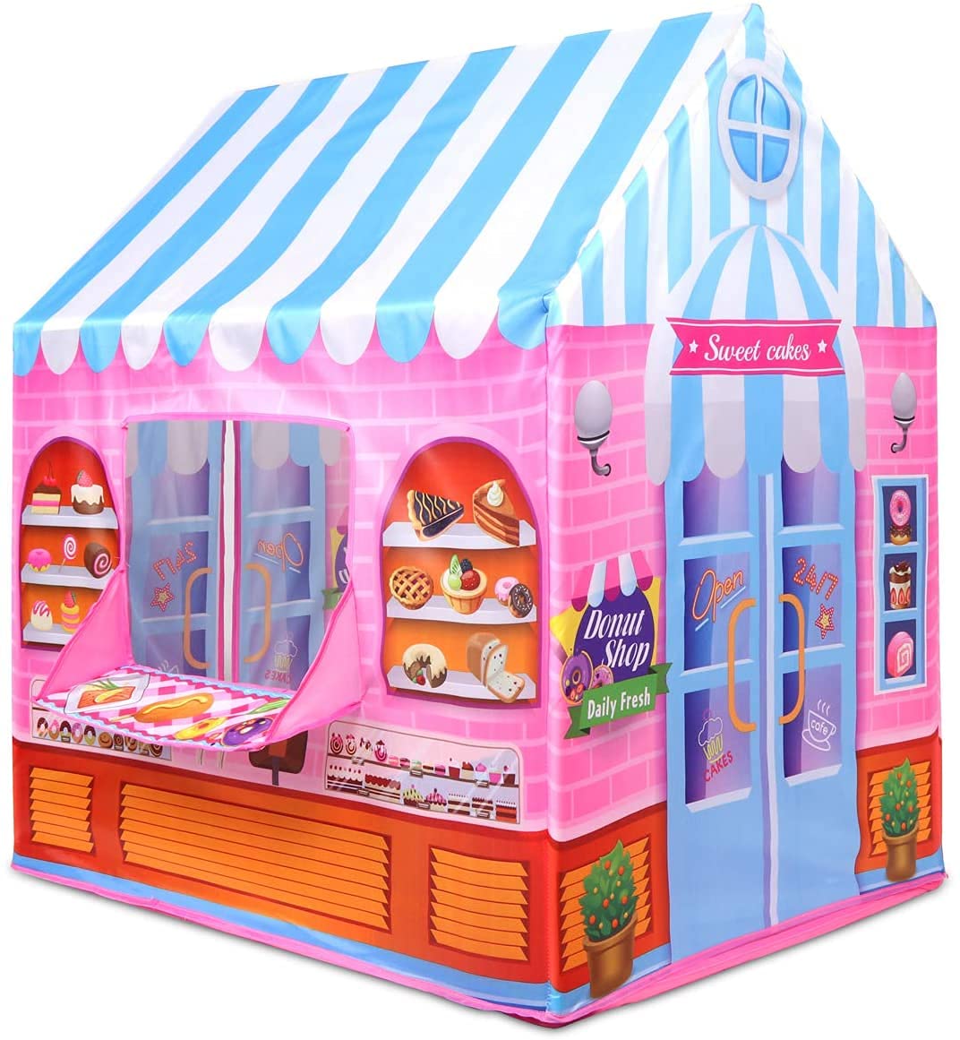 Playtime Foldable Tent House Cake Shop - Pink - Baby Moo
