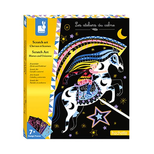 Janod Scratch Art Horses And Unicorns - Multicolour