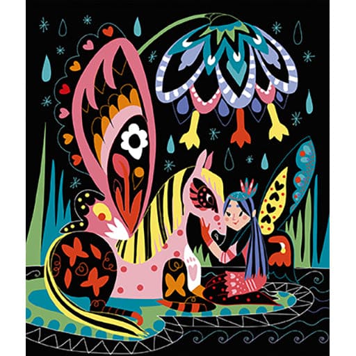 Janod Scratch Art Horses And Unicorns - Multicolour