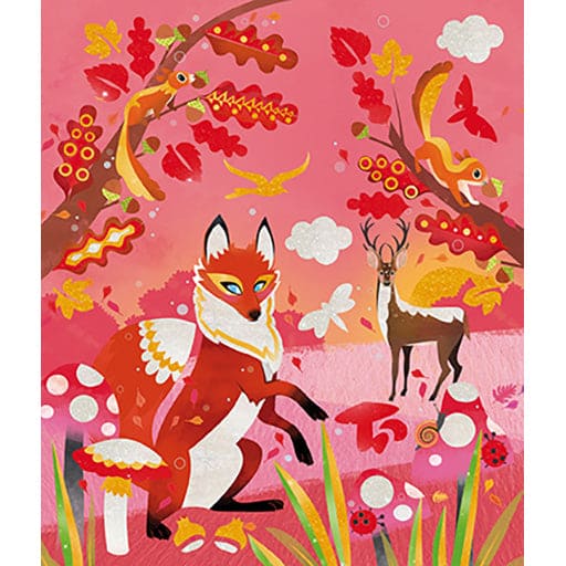 Janod Pearly Paint With Stencil 4 Seasons - Multicolour
