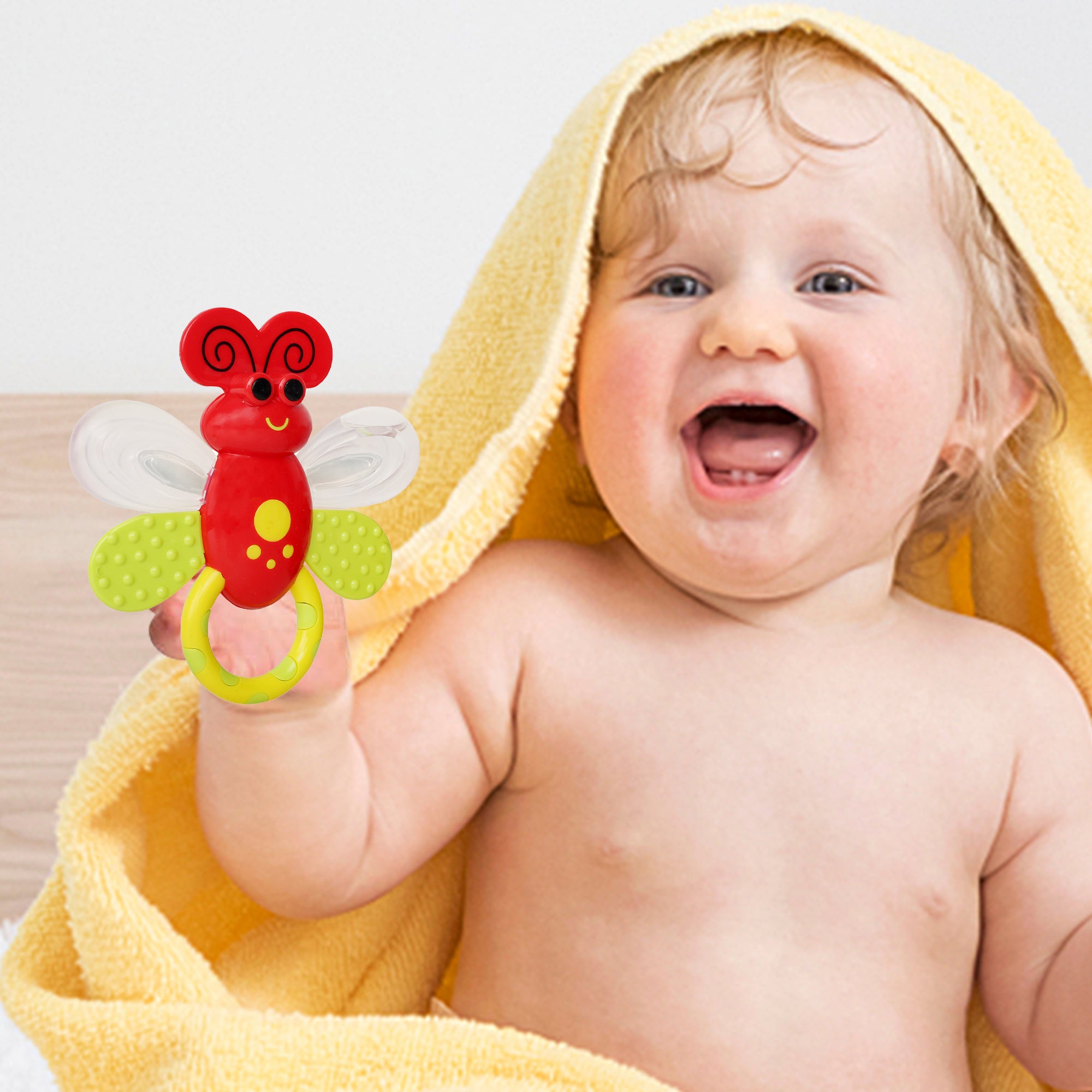 Butterfly Red Rattle Toy - Baby Moo