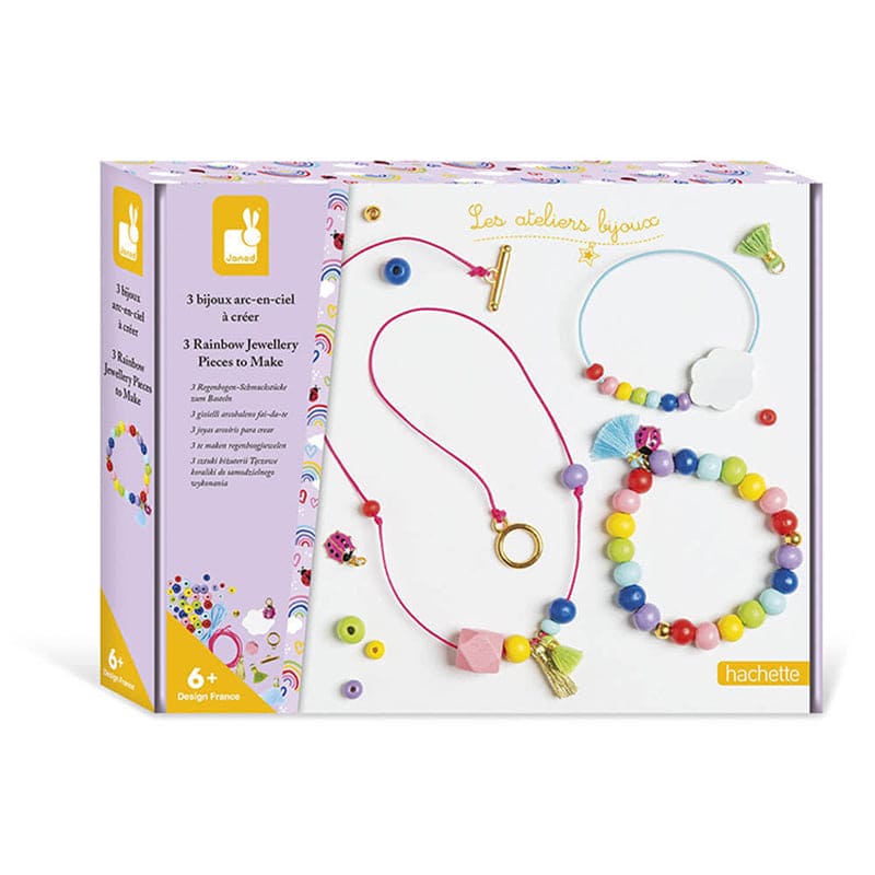 Janod 3 Rainbow Jewellery Pieces To Make - Multicolour