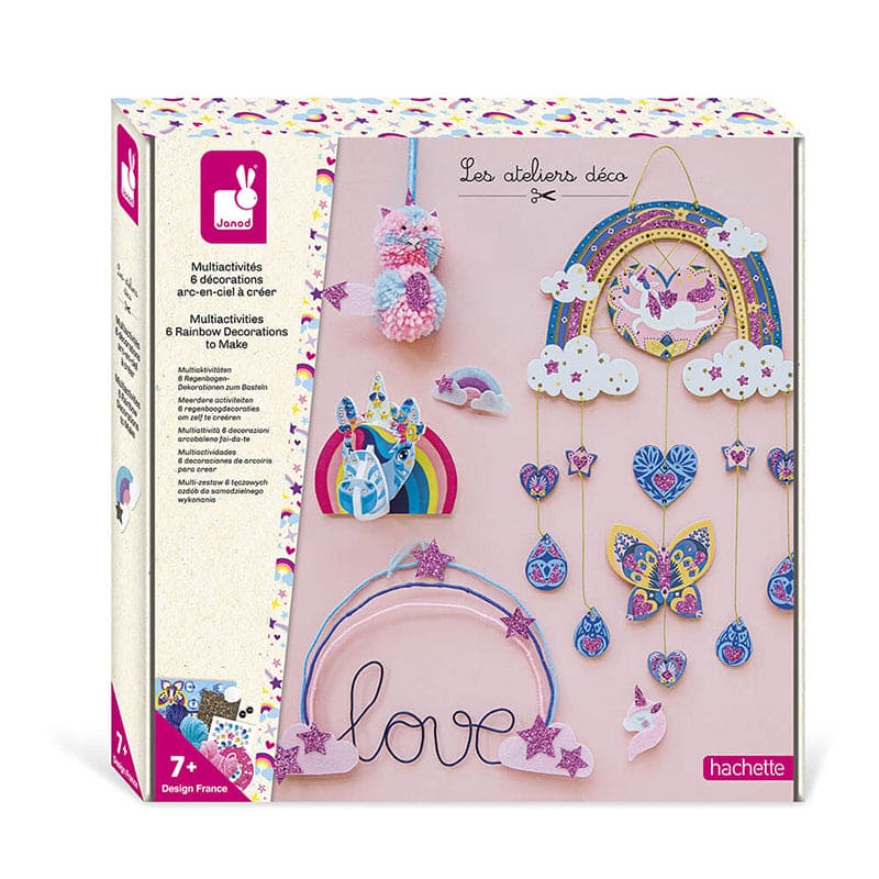 Janod Multiactivities 6 Rainbow Decorations To Make - Multicolour - Baby Moo