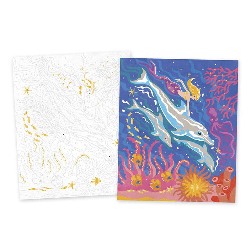 Janod Paint By Numbers Dolphins - Multicolour