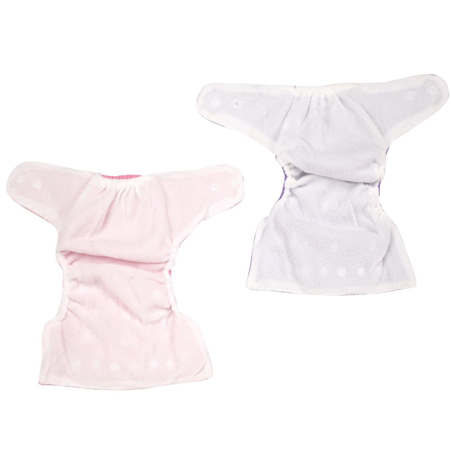 Plain Pink And Purple Reusable 2 Pk Diaper - Baby Moo