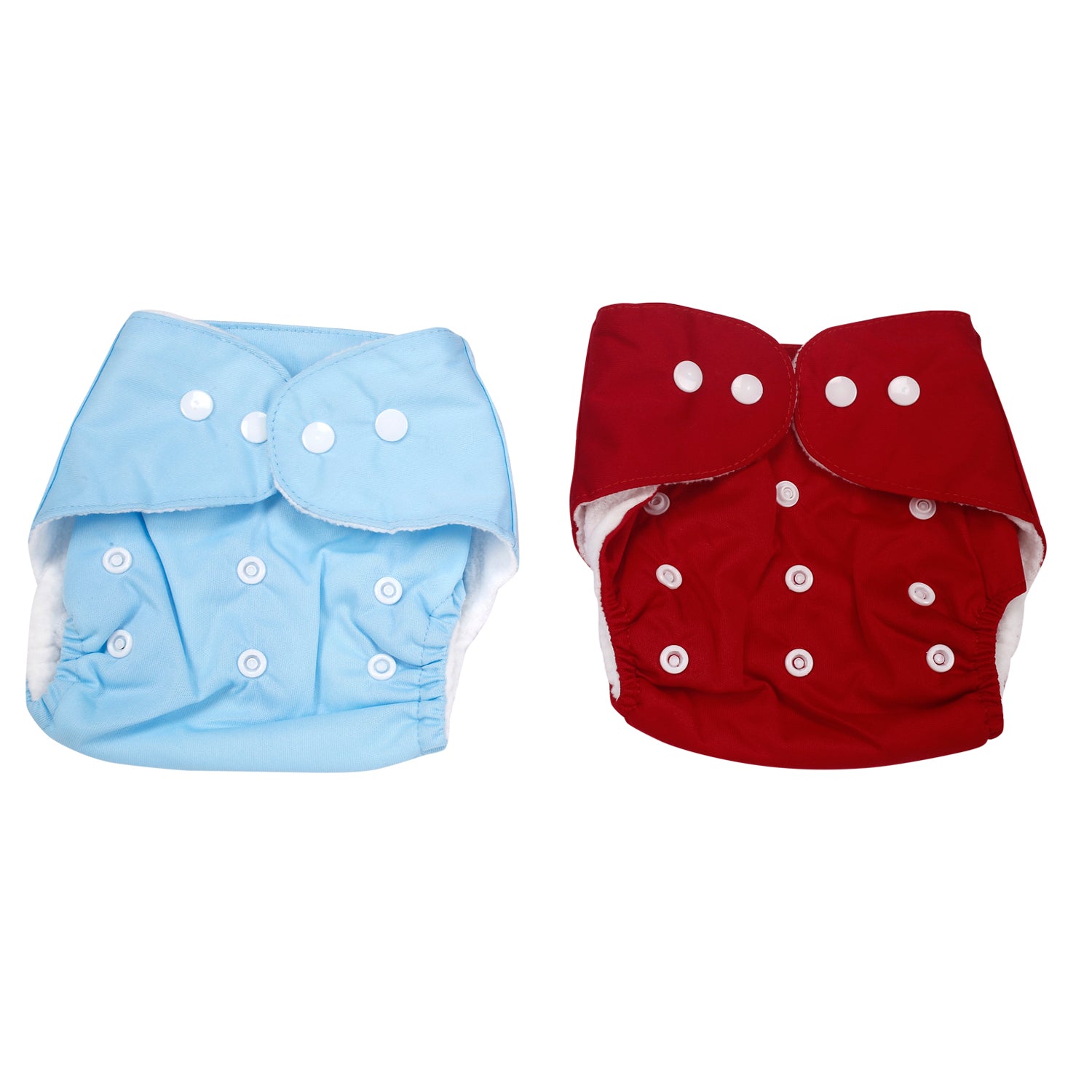 Plain Red And Blue Reusable 2 Pk Diaper - Baby Moo