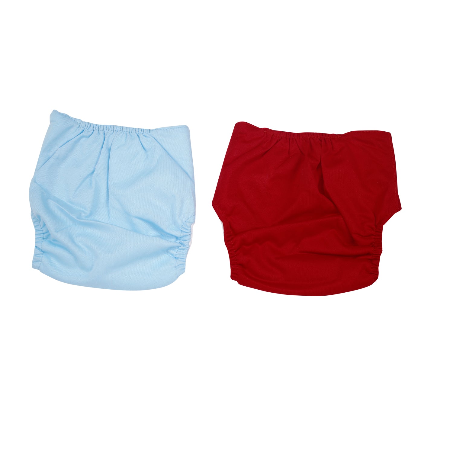 Plain Red And Blue Reusable 2 Pk Diaper - Baby Moo