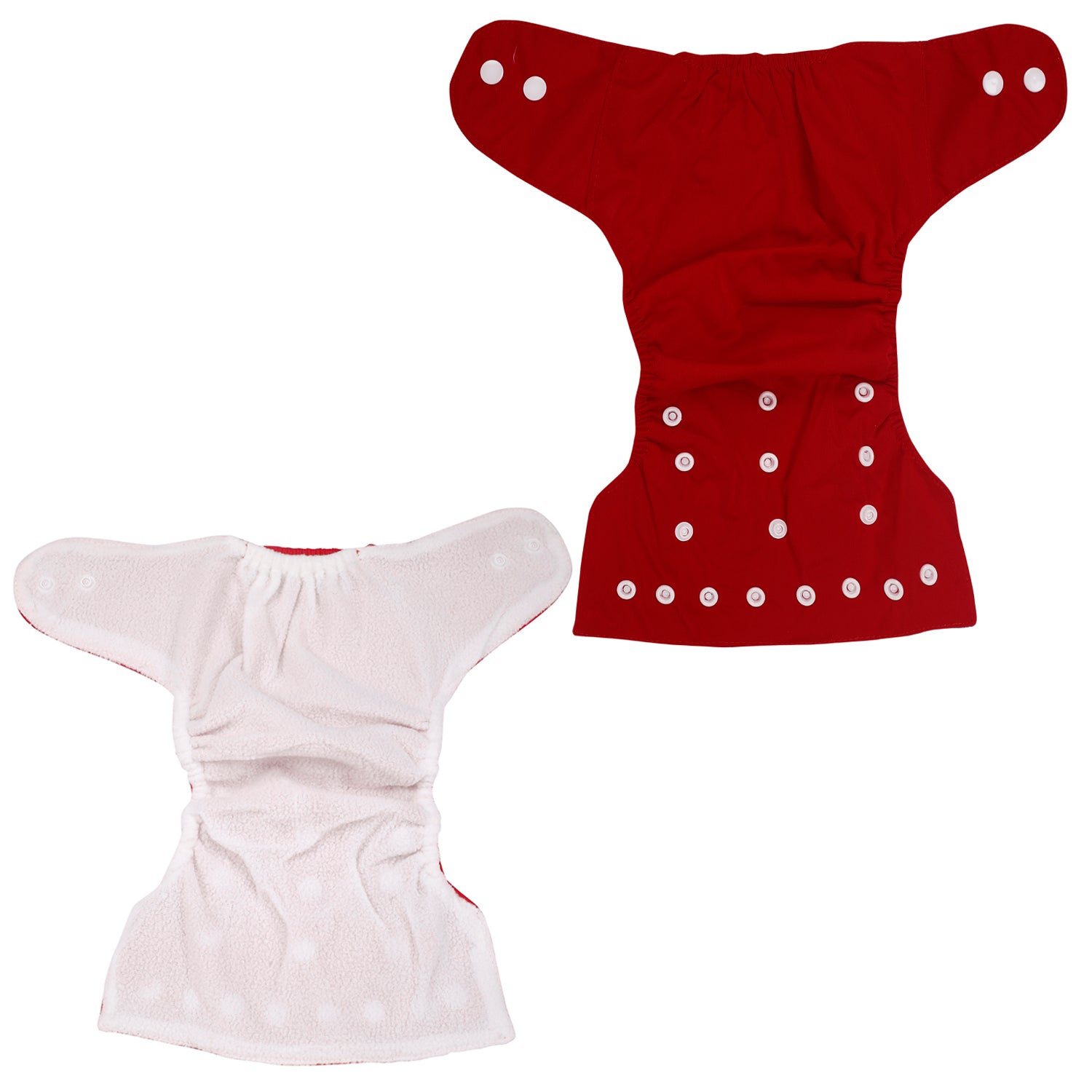 Plain Red And Blue Reusable 2 Pk Diaper - Baby Moo