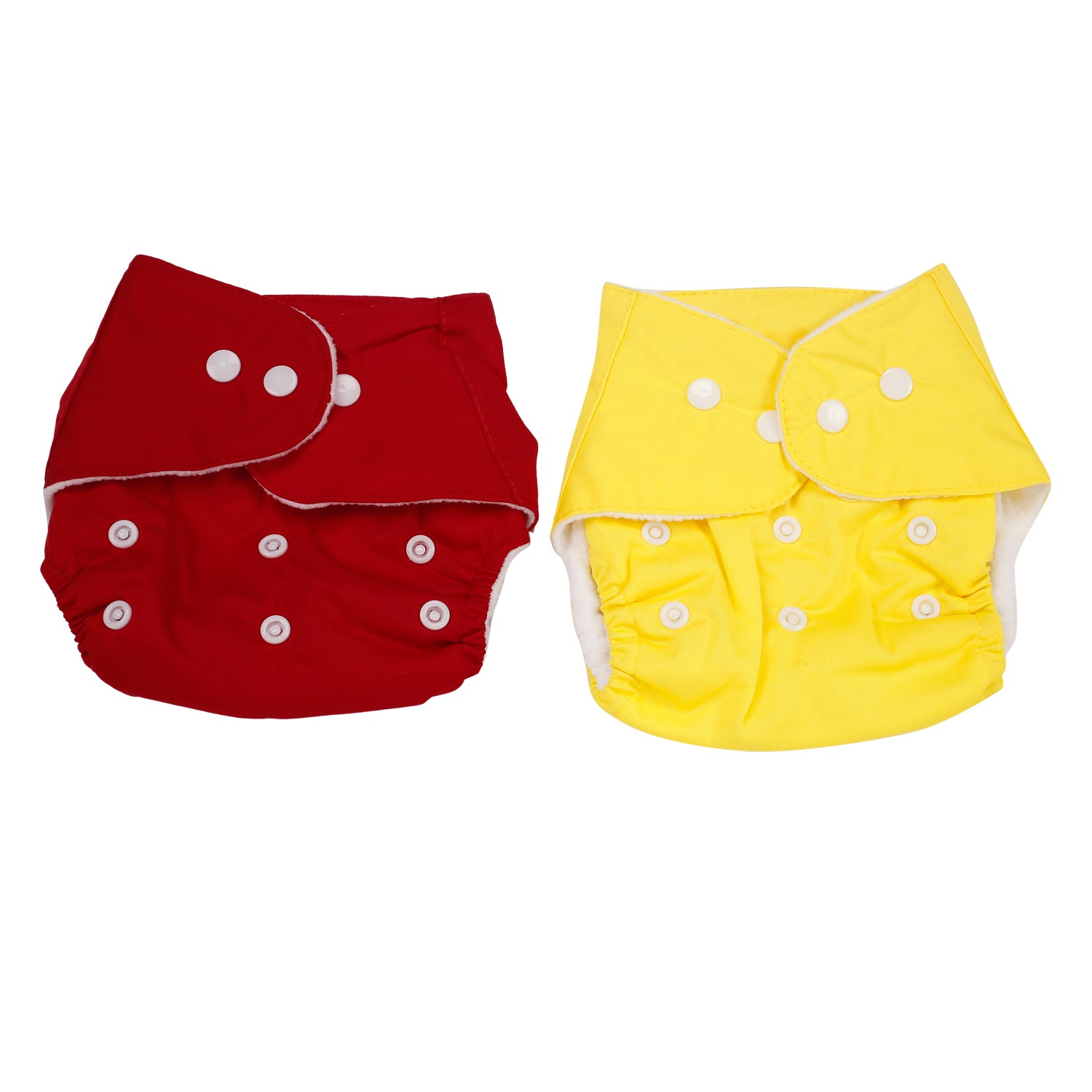 Plain Red And Yellow Reusable 2 Pk Diaper - Baby Moo