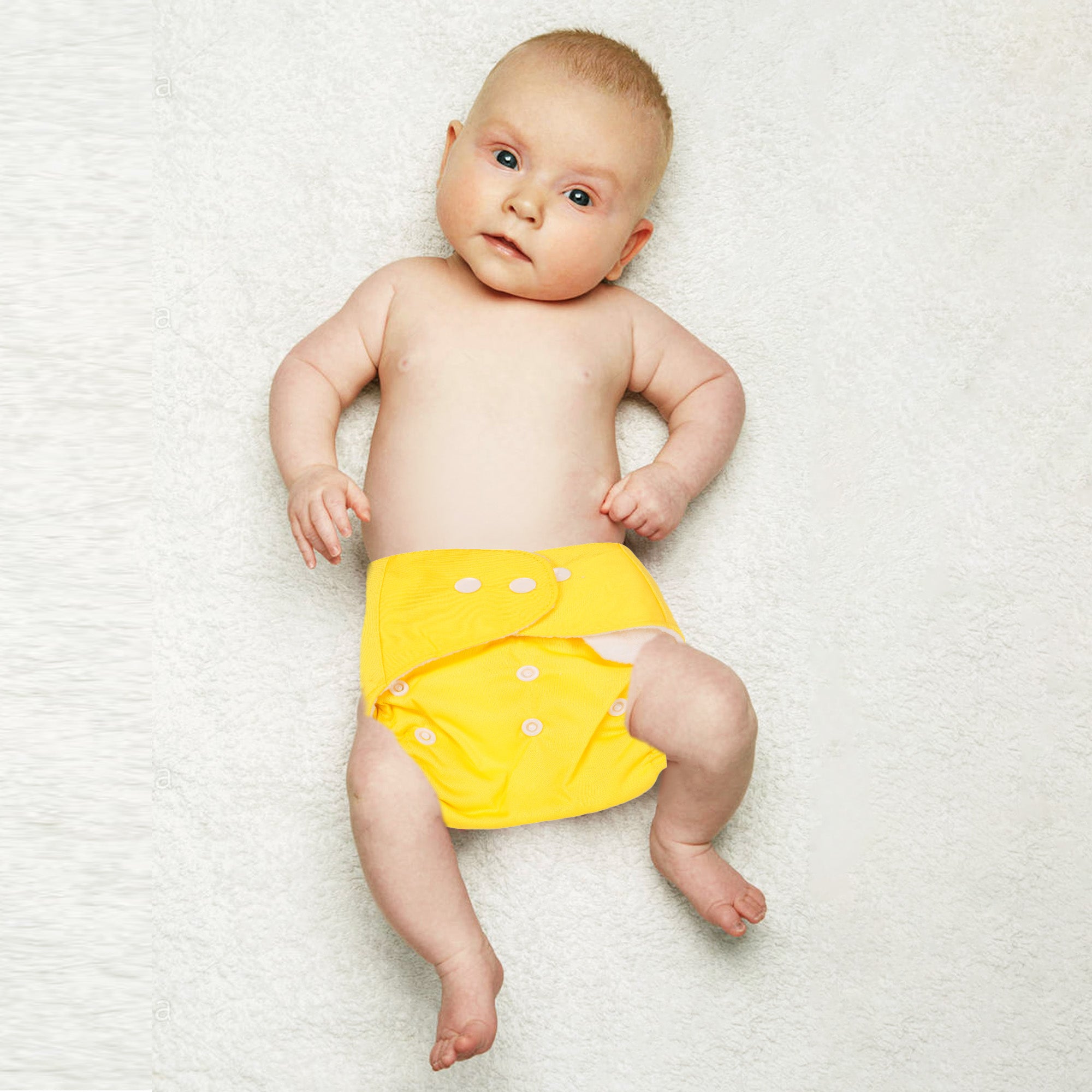 Plain Yellow Reusable Diaper - Baby Moo