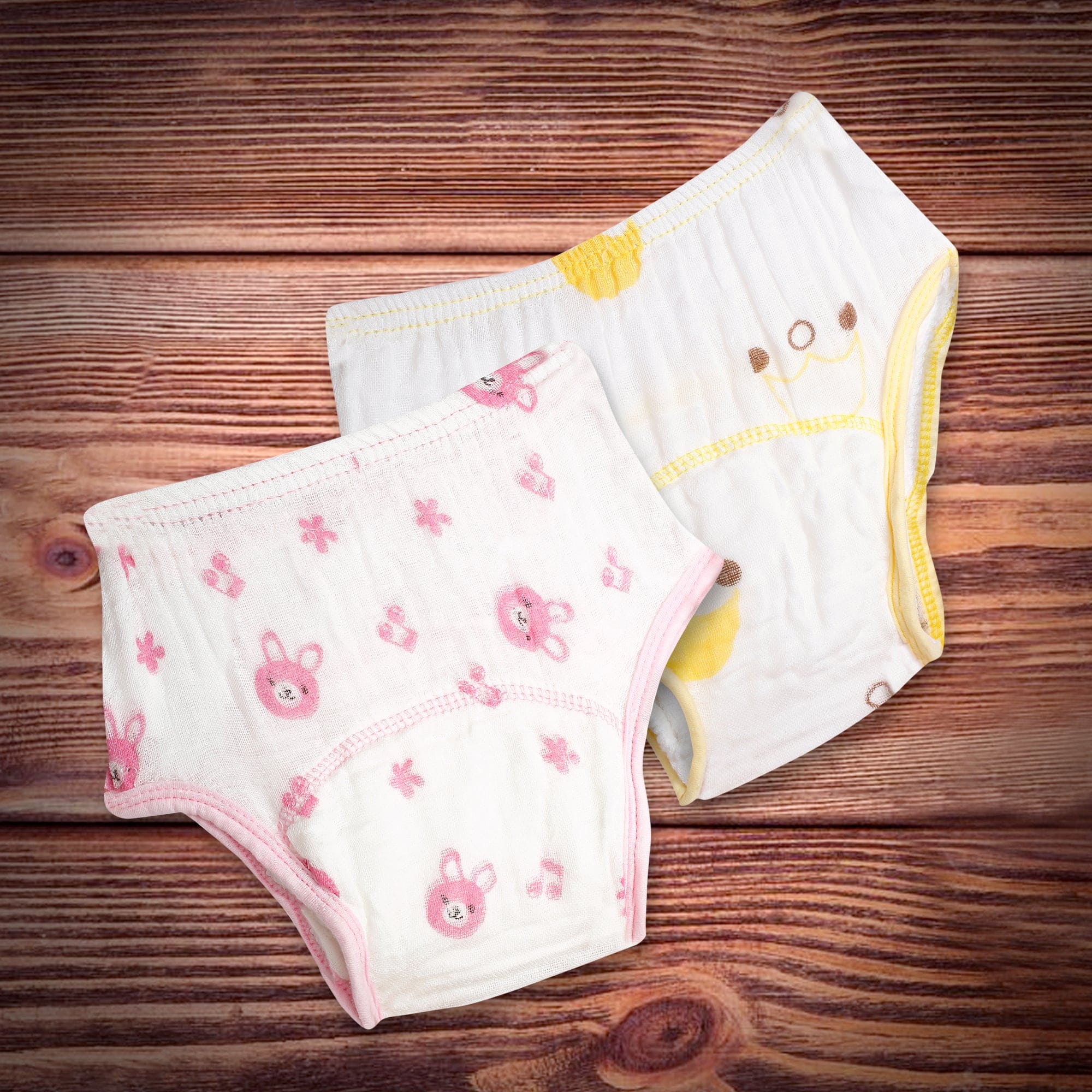 Adjustable & Washable Cloth Diaper Panty 2 Pk Royal Rabbit Multicolour - Baby Moo