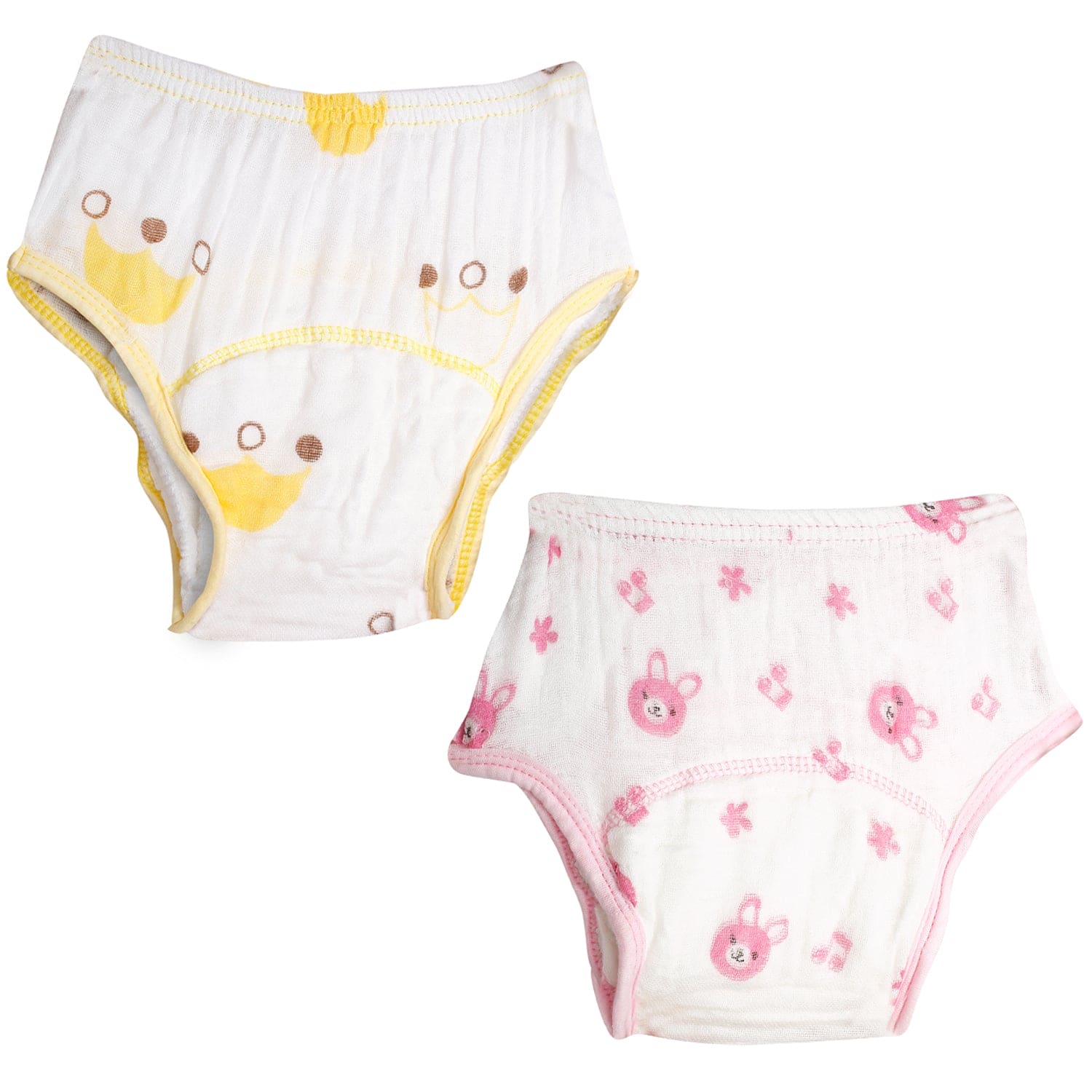 Adjustable & Washable Cloth Diaper Panty 2 Pk Royal Rabbit Multicolour - Baby Moo