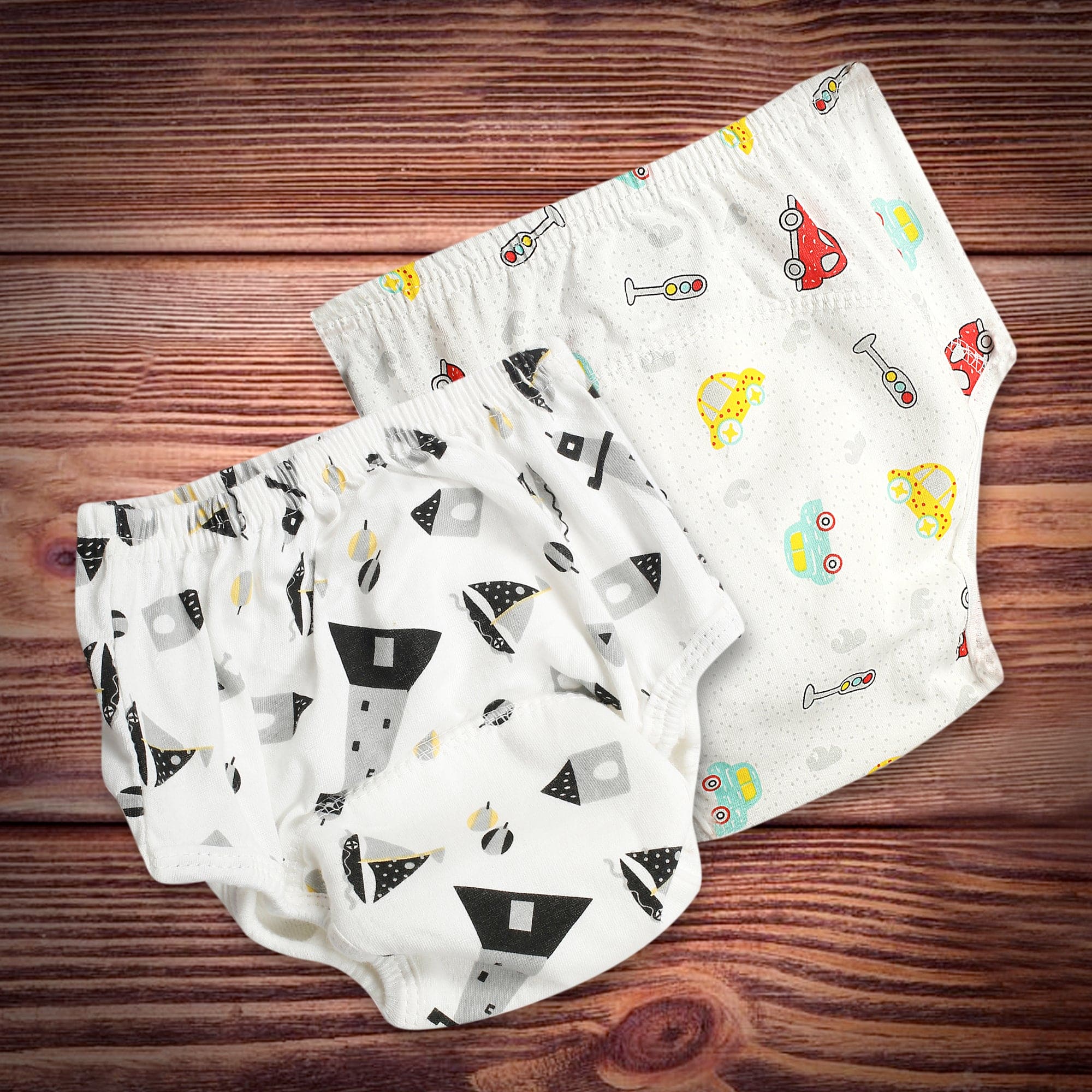Adjustable & Washable Cloth Diaper Panty 2 Pk Driving And Sailing Multicolour - Baby Moo